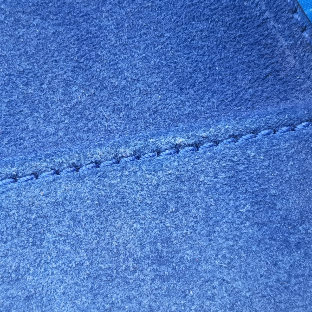 Pre-owned Celine Luggage Square Phantom Blue suede  handbag | stylenewstar