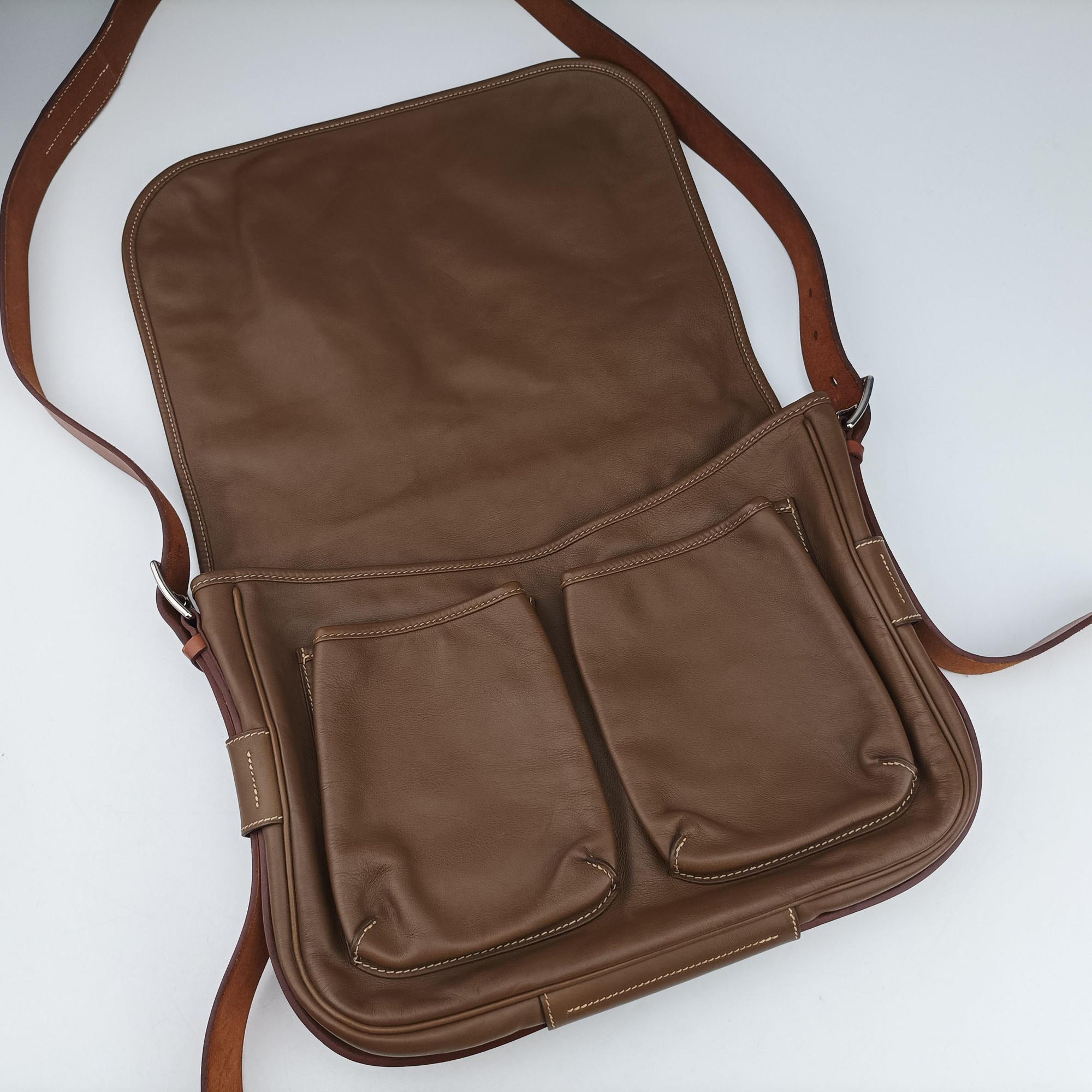 Secondhand Hermes Barda 30 Brown Sikkim  shoulderbag | stylenewstar