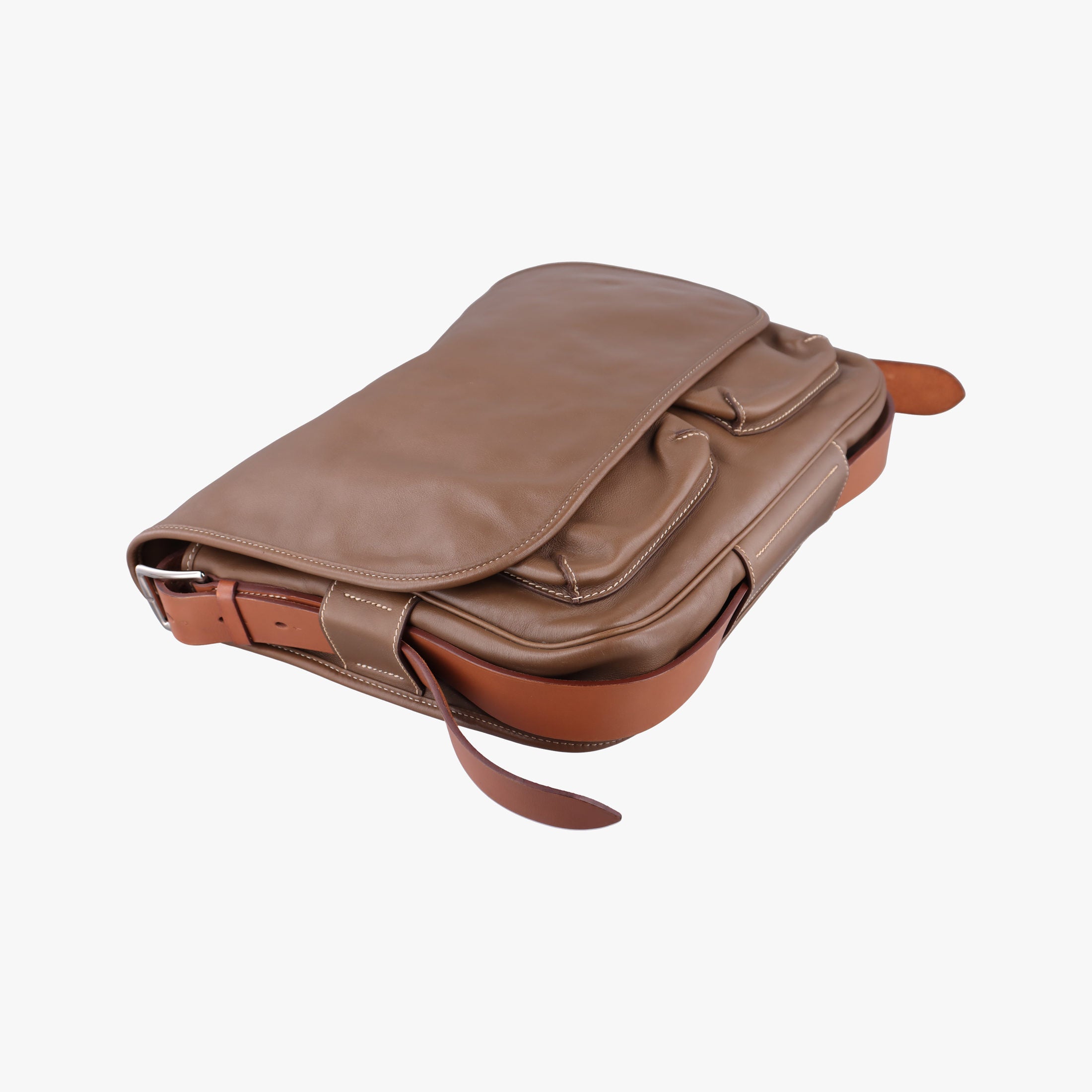 Secondhand Hermes Barda 30 Brown Sikkim  shoulderbag | stylenewstar
