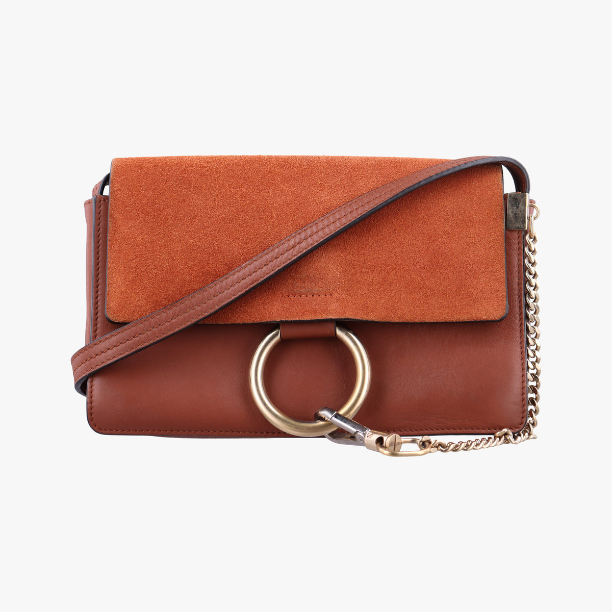 Pre-owned Chloe FAYE Brown Suede × leather  shoulderbag | stylenewstar