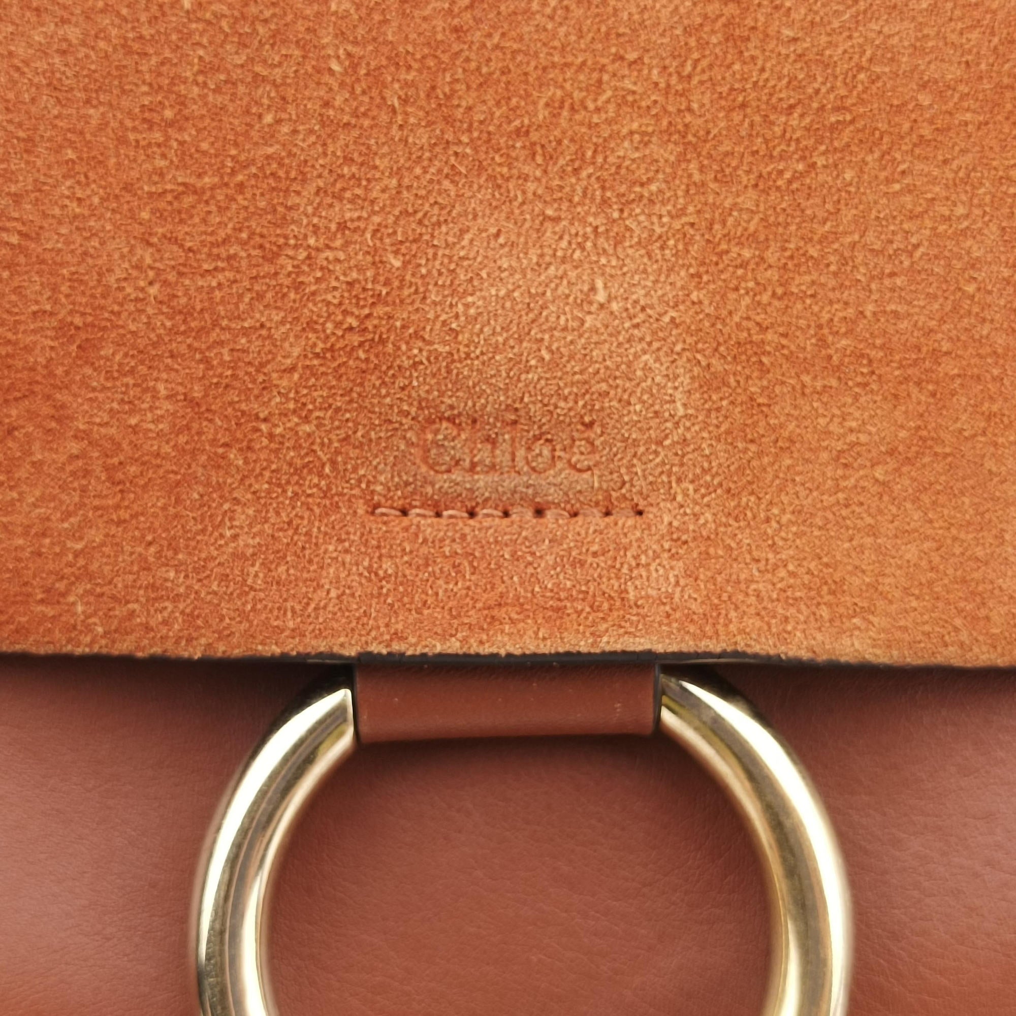 Pre-owned Chloe FAYE Brown Suede × leather  shoulderbag | stylenewstar