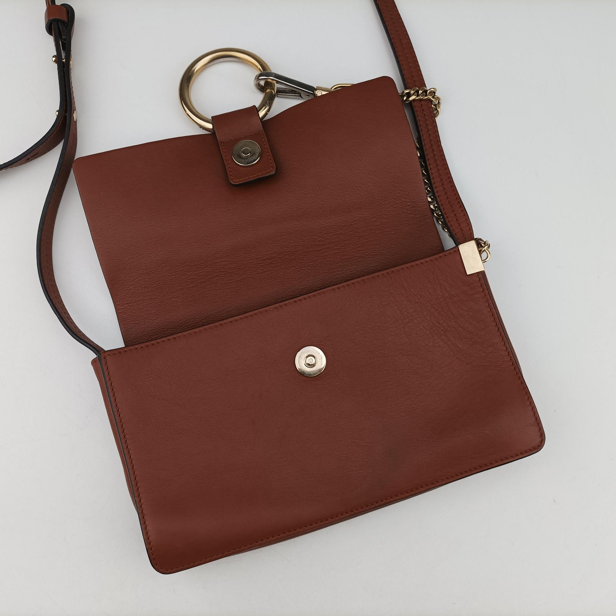 Pre-owned Chloe FAYE Brown Suede × leather  shoulderbag | stylenewstar