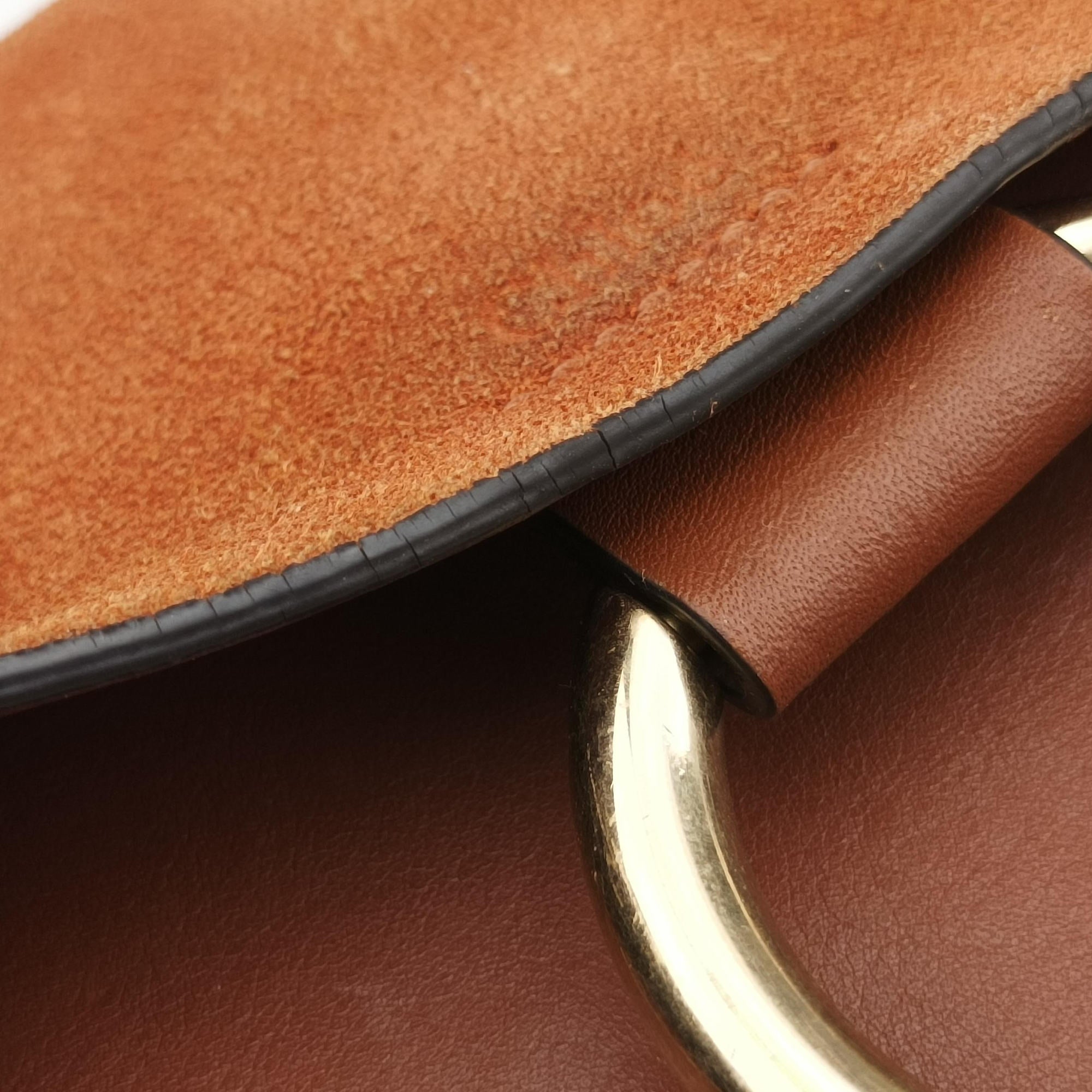 Pre-owned Chloe FAYE Brown Suede × leather  shoulderbag | stylenewstar