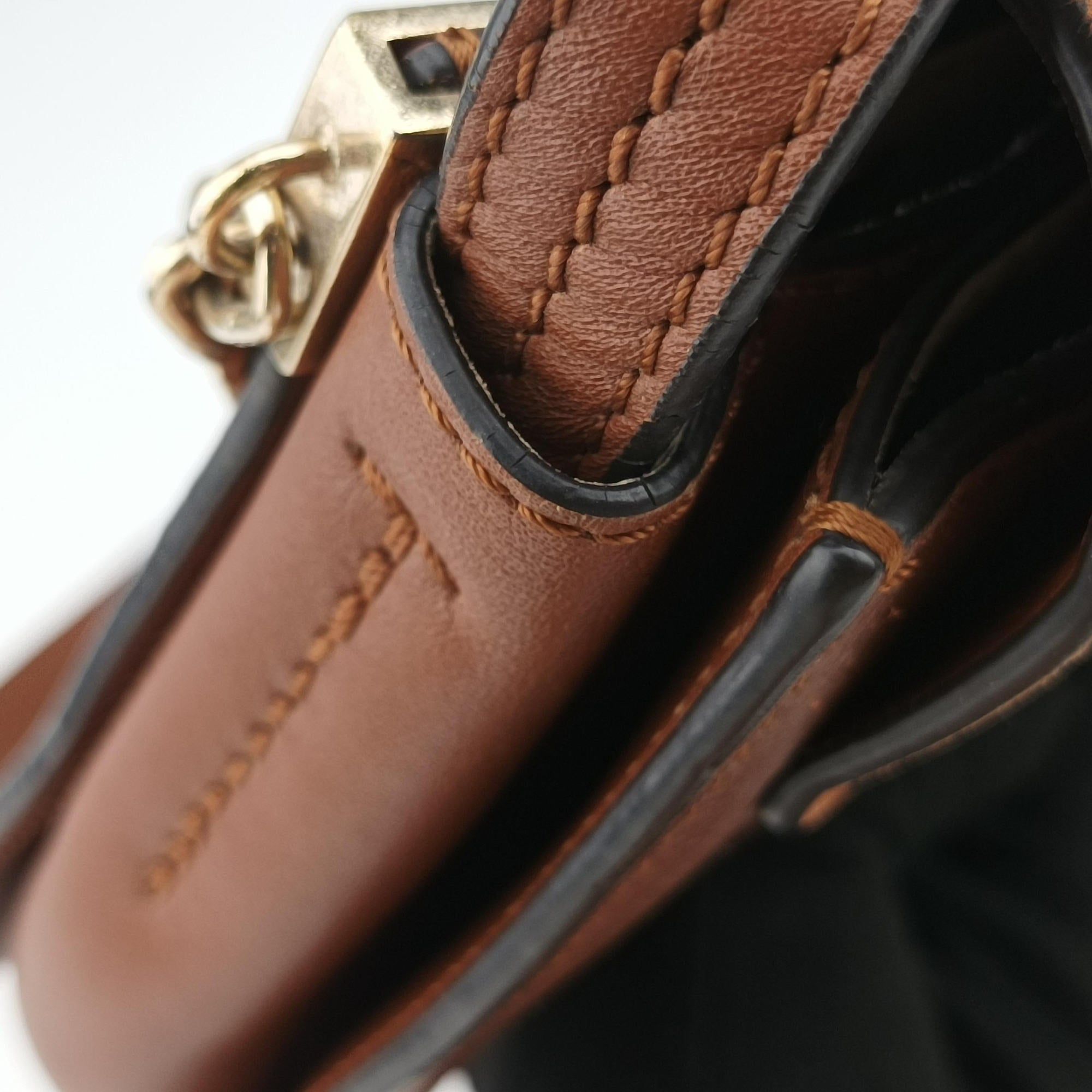 Pre-owned Chloe FAYE Brown Suede × leather  shoulderbag | stylenewstar