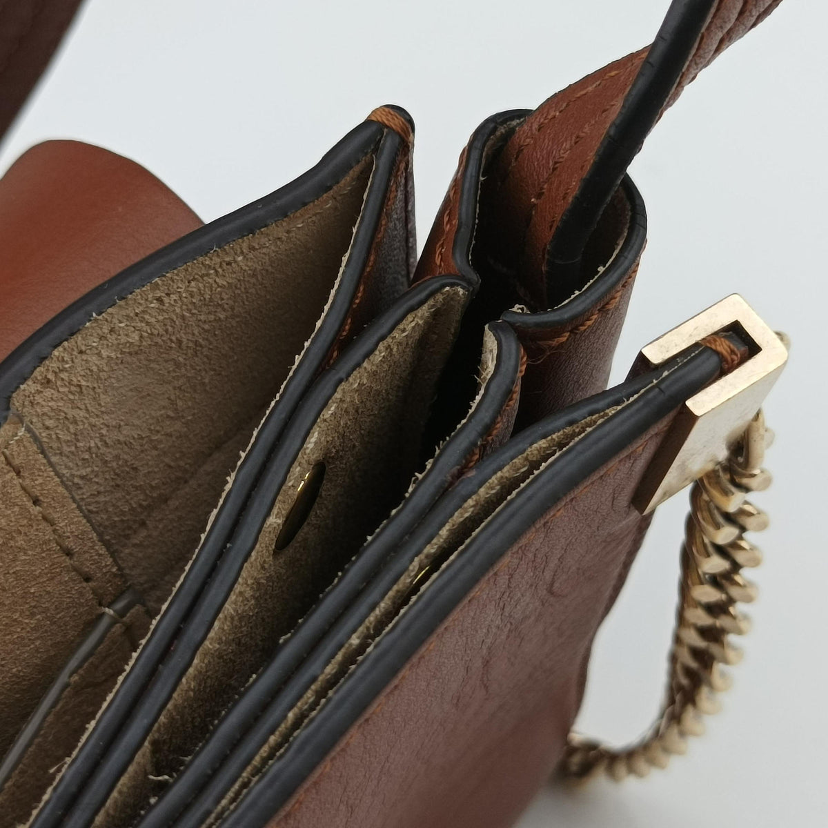 Pre-owned Chloe FAYE Brown Suede × leather  shoulderbag | stylenewstar