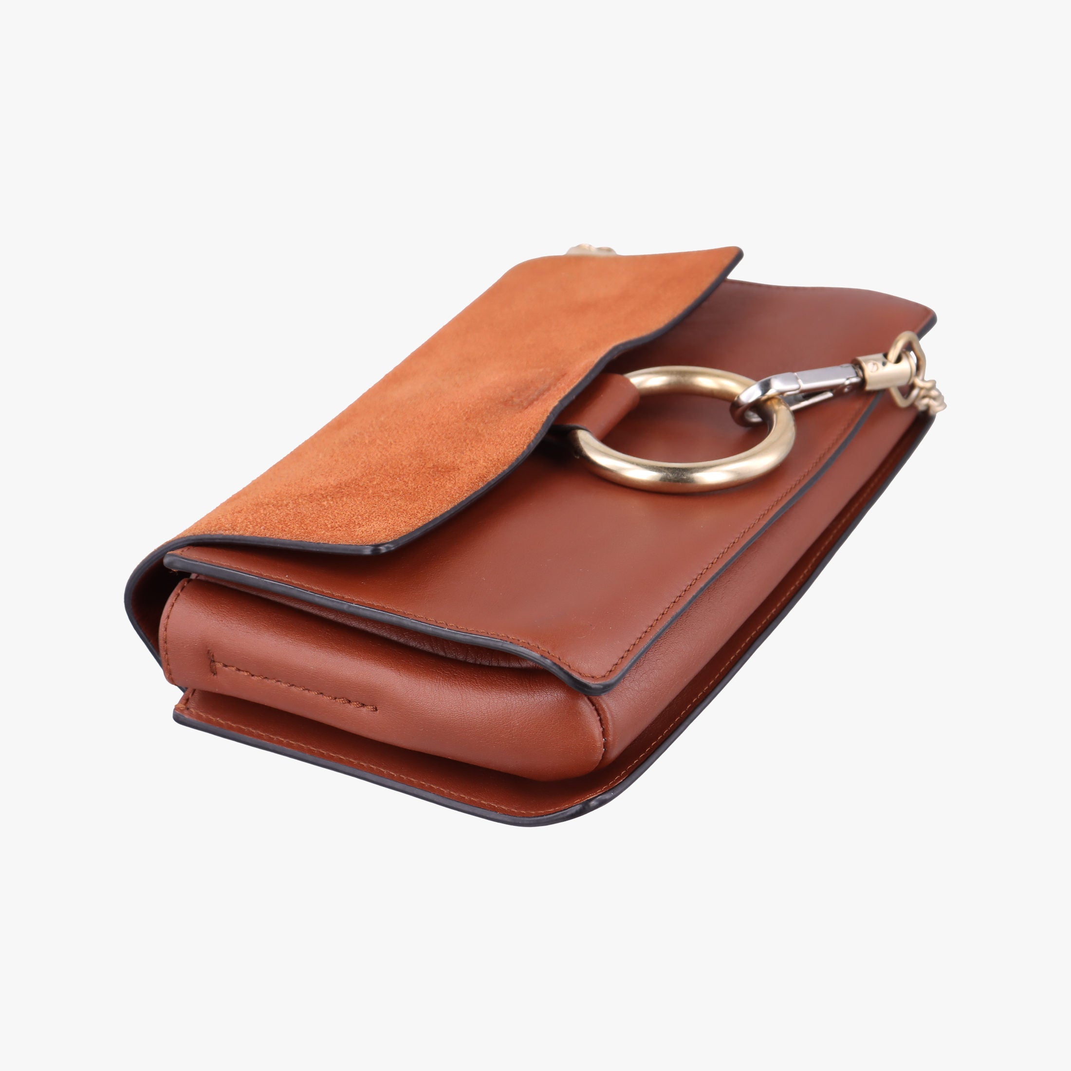 Pre-owned Chloe FAYE Brown Suede × leather  shoulderbag | stylenewstar