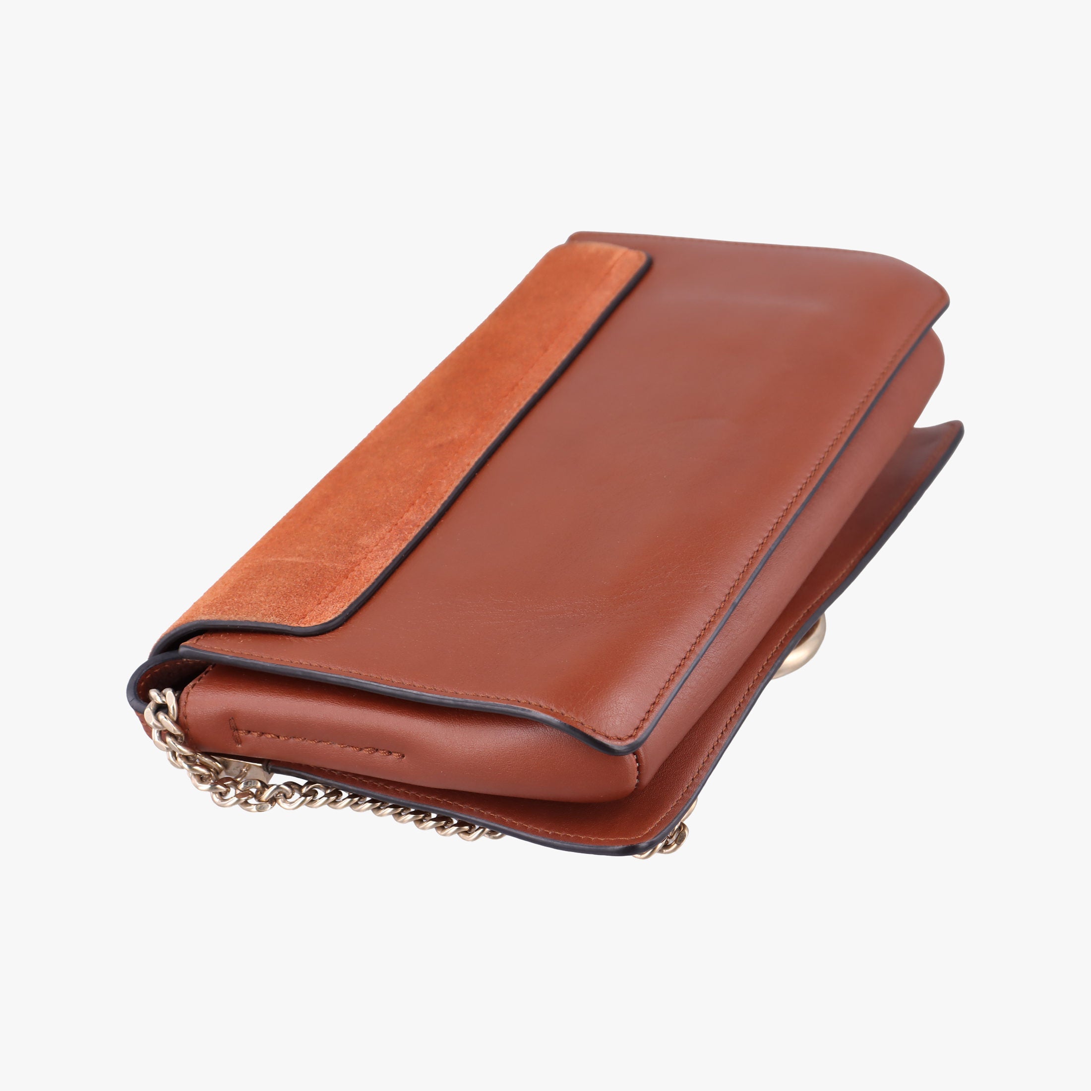 Pre-owned Chloe FAYE Brown Suede × leather  shoulderbag | stylenewstar