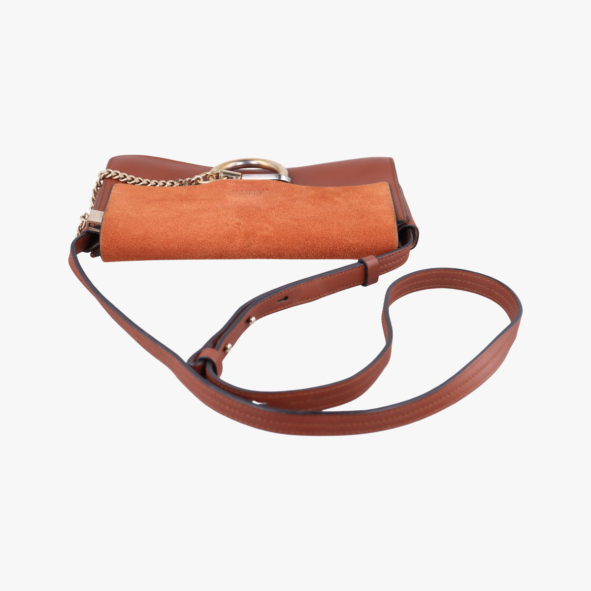 Pre-owned Chloe FAYE Brown Suede × leather  shoulderbag | stylenewstar