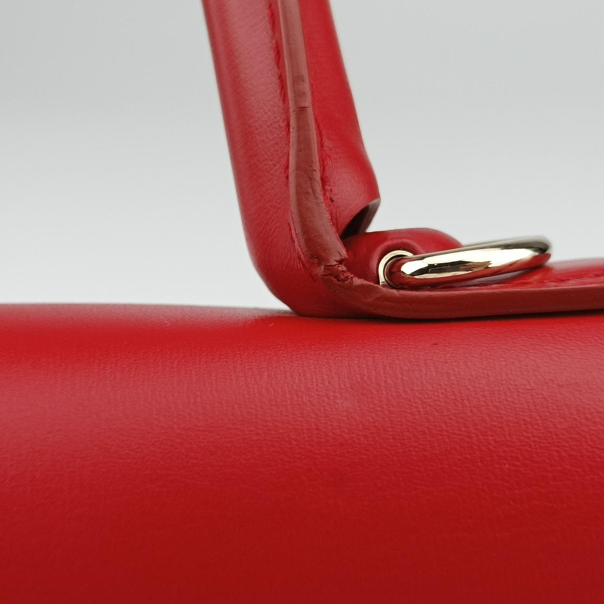 Pre-owned Delvaux Brillon MM Red leather  shoulderbag | stylenewstar