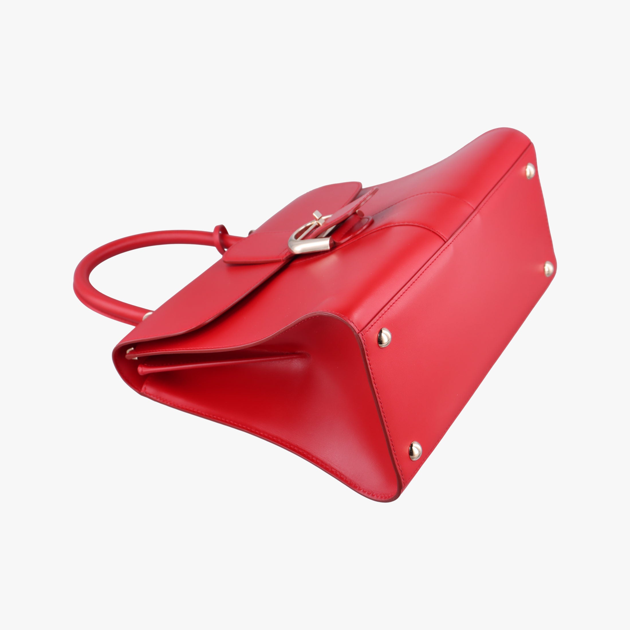Pre-owned Delvaux Brillon MM Red leather  shoulderbag | stylenewstar