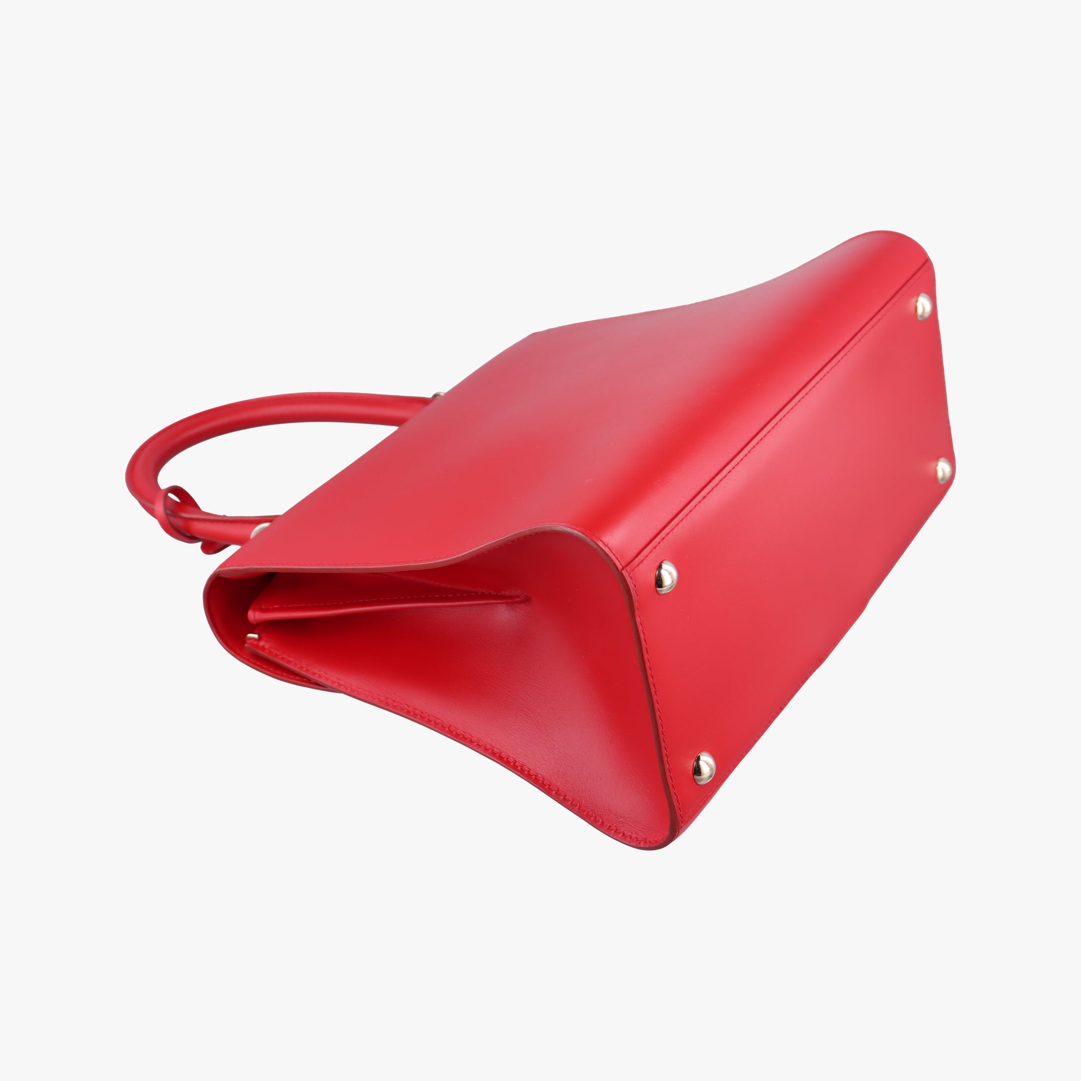 Pre-owned Delvaux Brillon MM Red leather  shoulderbag | stylenewstar