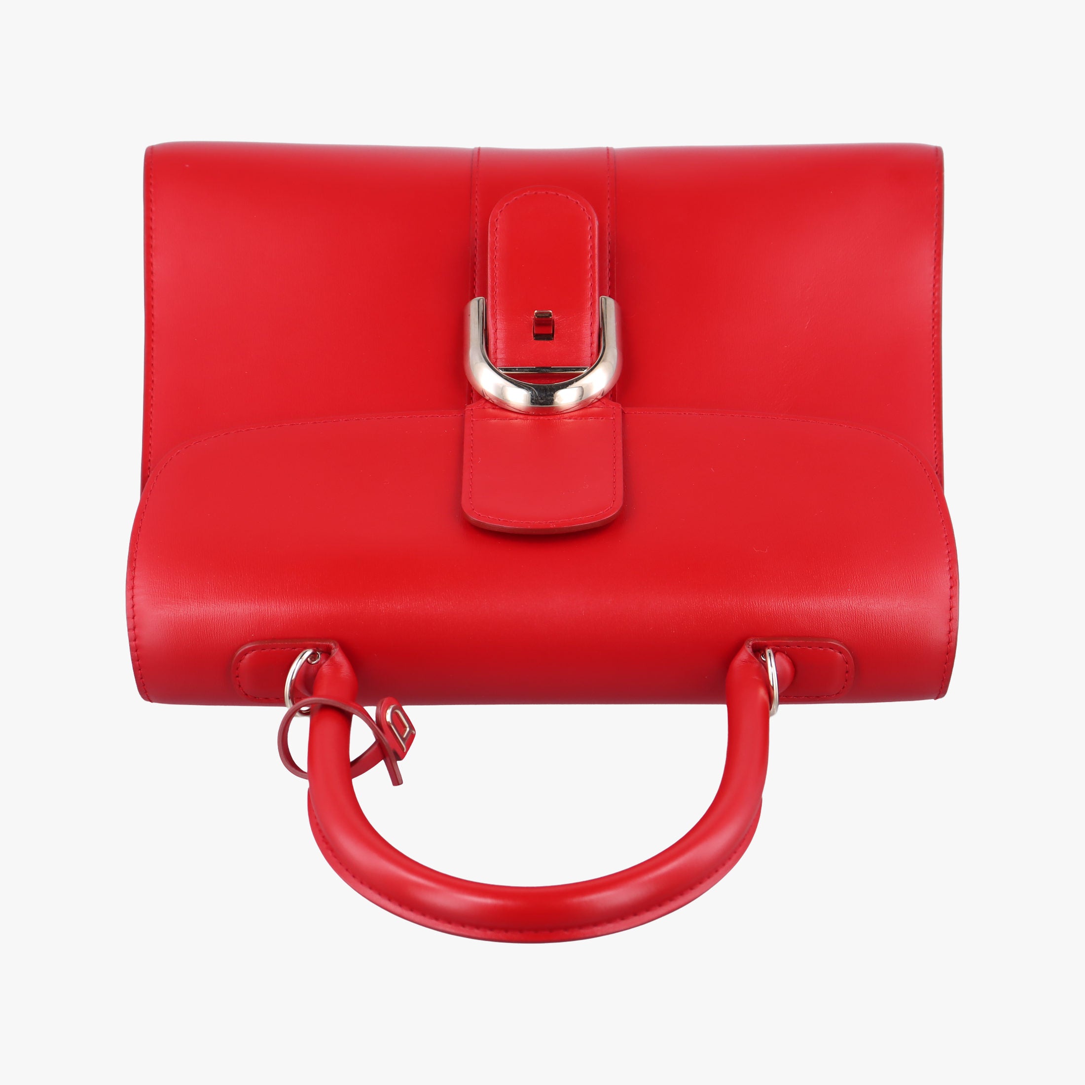 Pre-owned Delvaux Brillon MM Red leather  shoulderbag | stylenewstar
