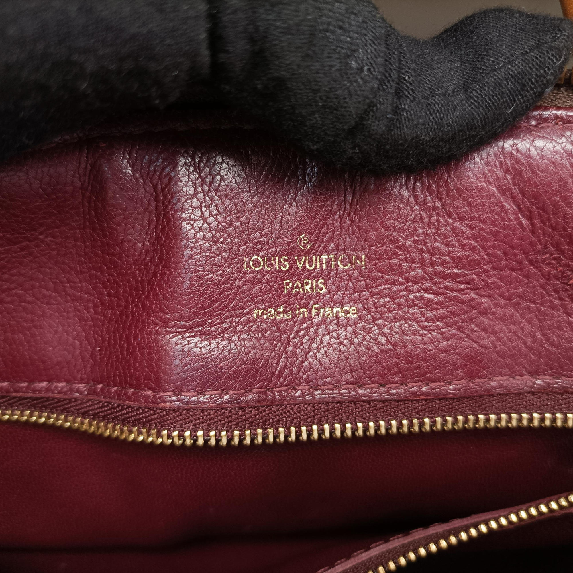 Pre-owned Louis Vuitton Lockit MM Brown Monogram Canvas×calf leather M40606 handbag | stylenewstar