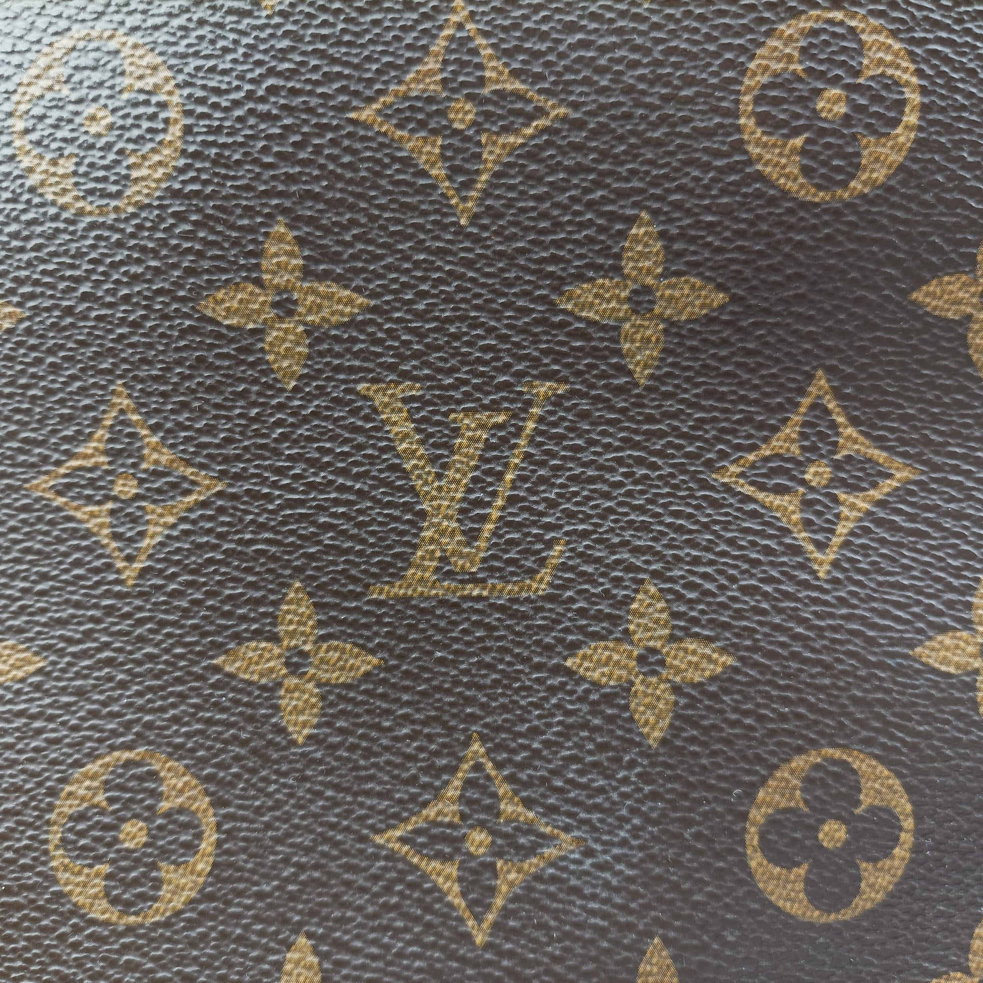 Pre-owned Louis Vuitton Lockit MM Brown Monogram Canvas×calf leather M40606 handbag | stylenewstar