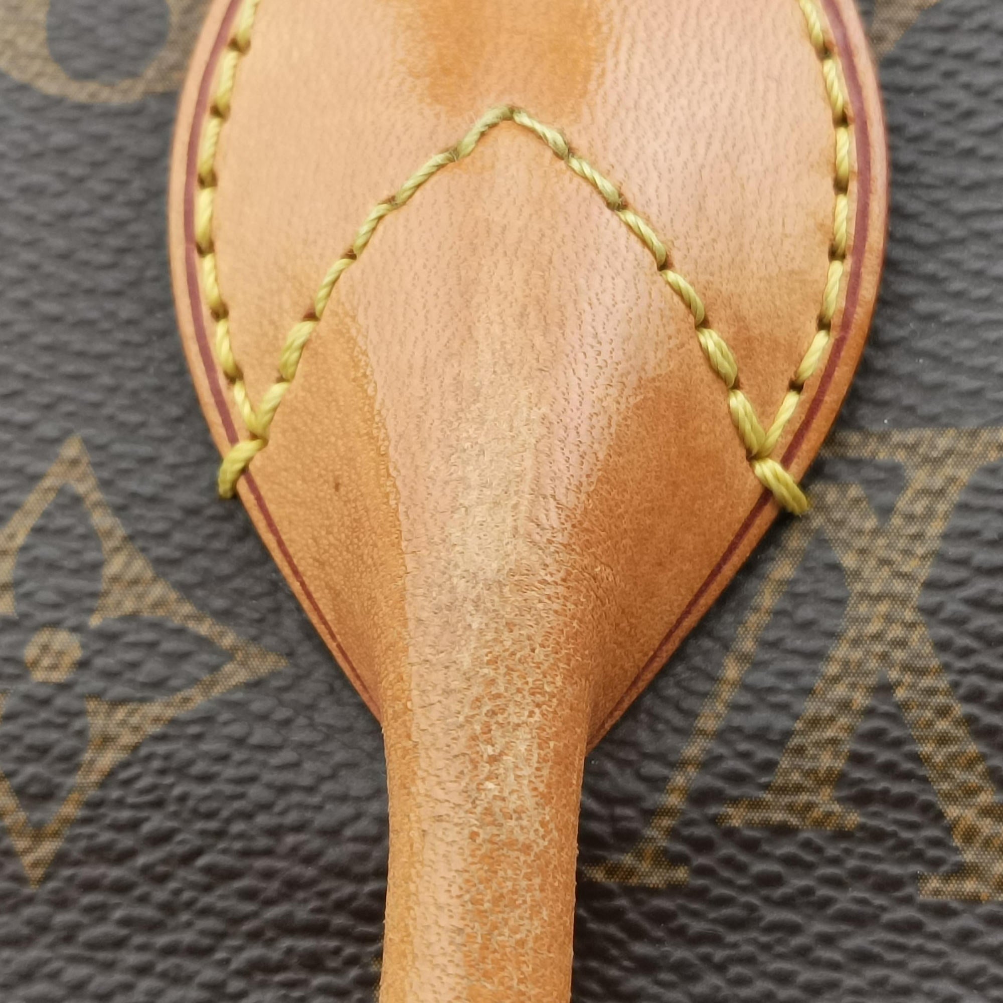 Pre-owned Louis Vuitton Lockit MM Brown Monogram Canvas×calf leather M40606 handbag | stylenewstar