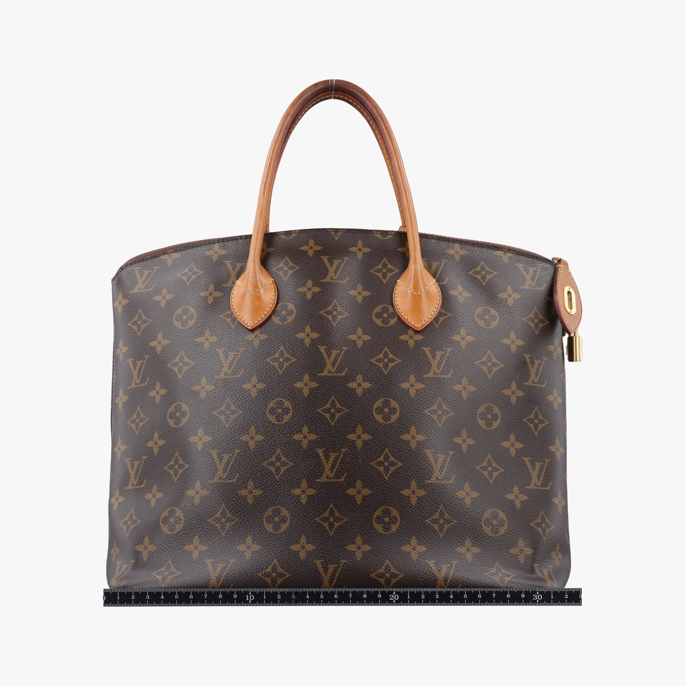 Pre-owned Louis Vuitton Lockit MM Brown Monogram Canvas×calf leather M40606 handbag | stylenewstar