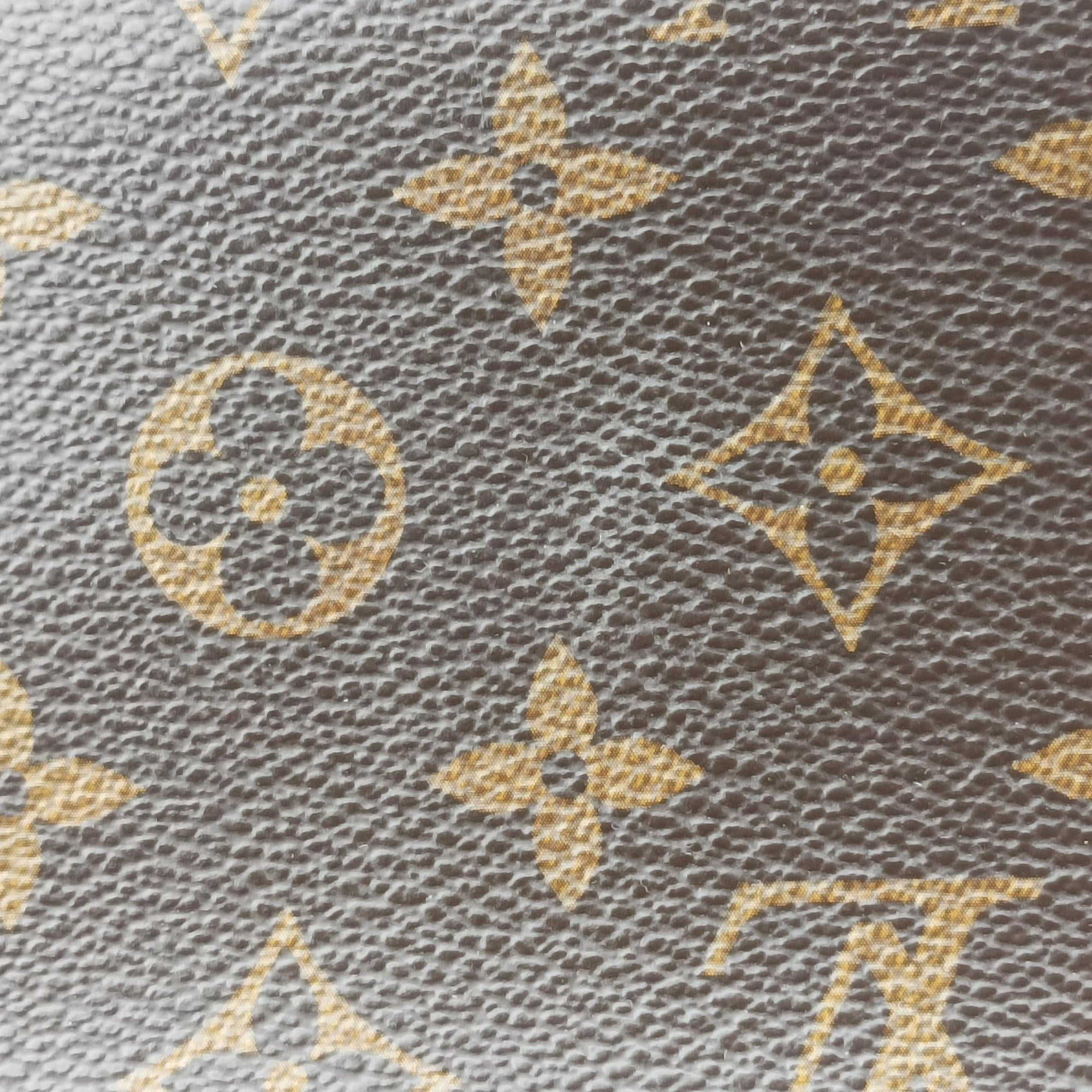 Pre-owned Louis Vuitton Lockit MM Brown Monogram Canvas×calf leather M40606 handbag | stylenewstar