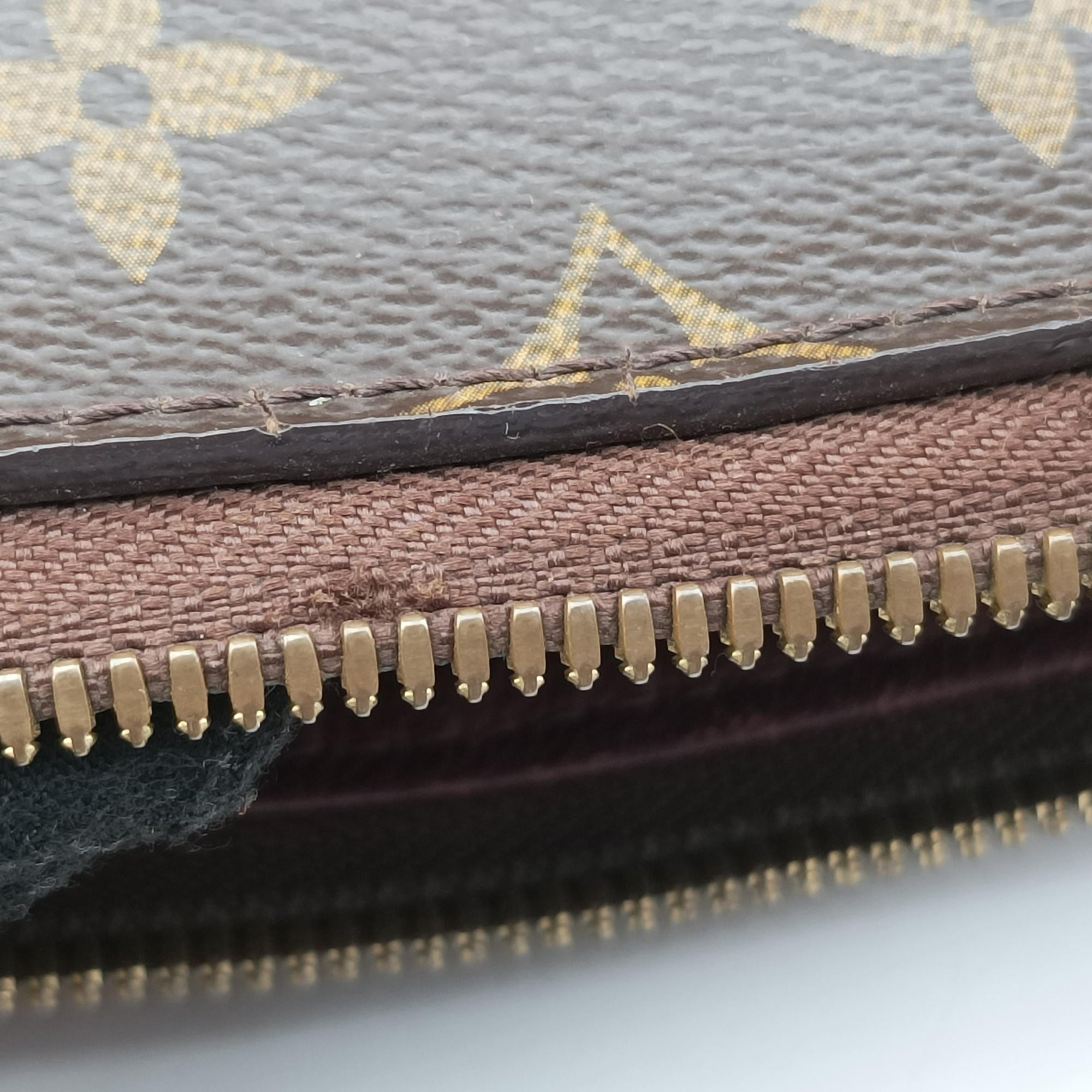 Pre-owned Louis Vuitton Lockit MM Brown Monogram Canvas×calf leather M40606 handbag | stylenewstar