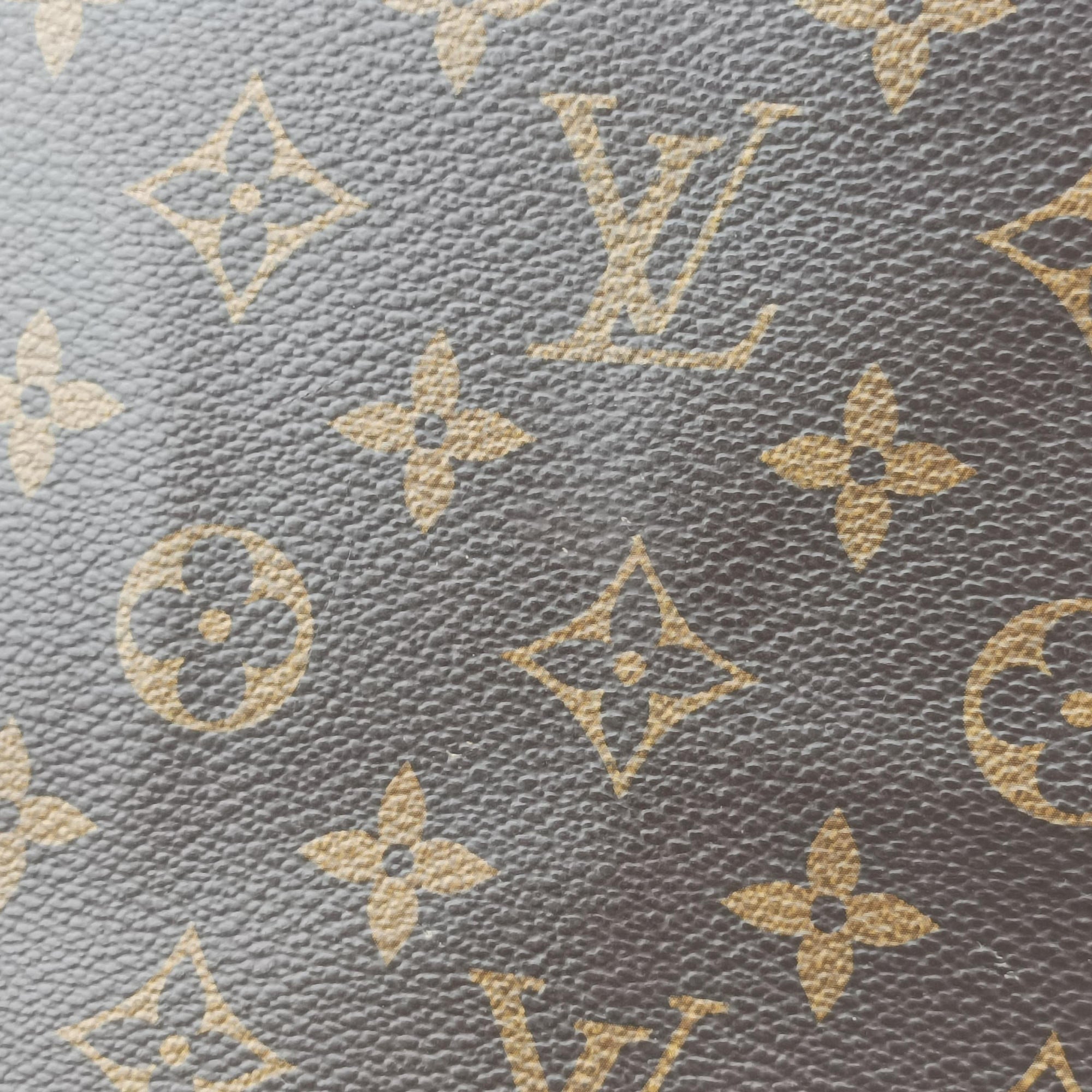 Pre-owned Louis Vuitton Lockit MM Brown Monogram Canvas×calf leather M40606 handbag | stylenewstar