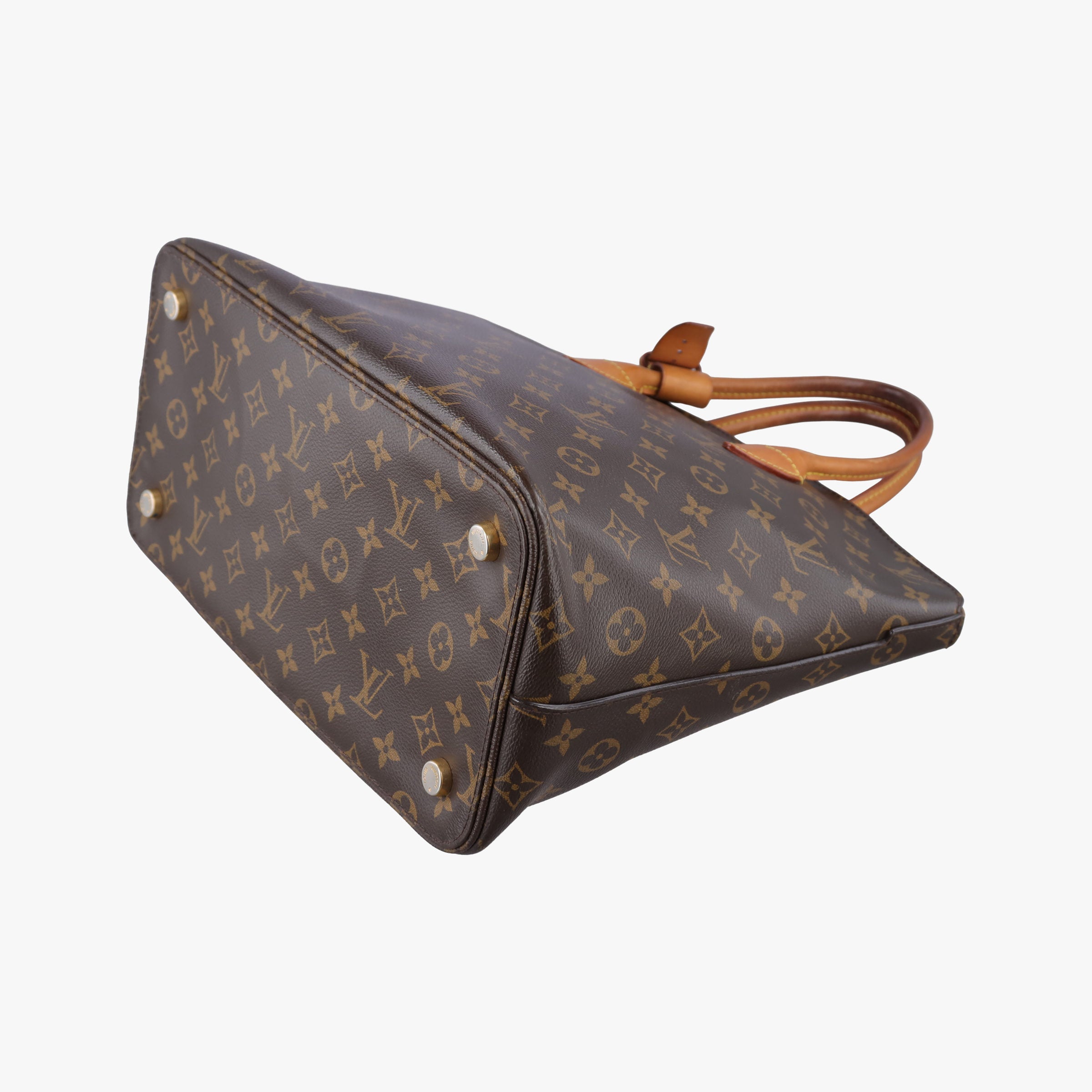 Pre-owned Louis Vuitton Lockit MM Brown Monogram Canvas×calf leather M40606 handbag | stylenewstar