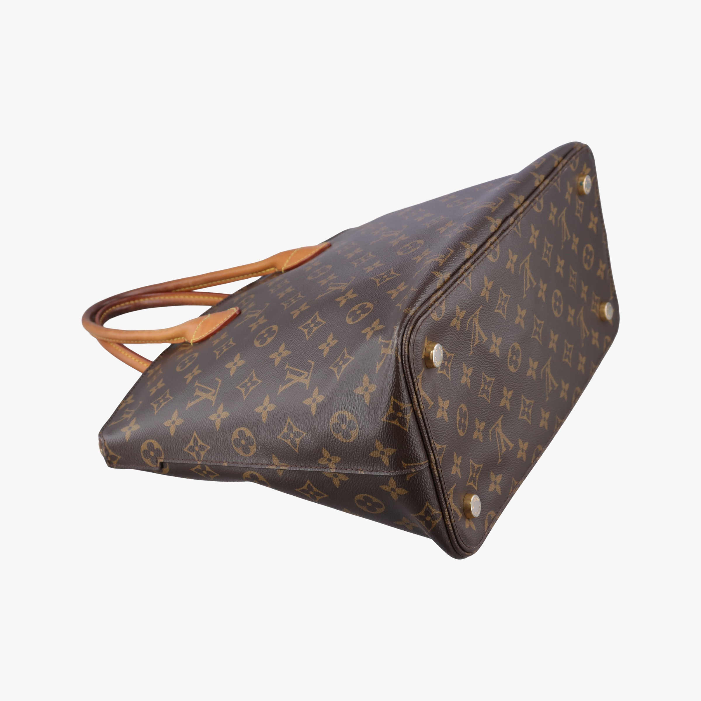 Pre-owned Louis Vuitton Lockit MM Brown Monogram Canvas×calf leather M40606 handbag | stylenewstar