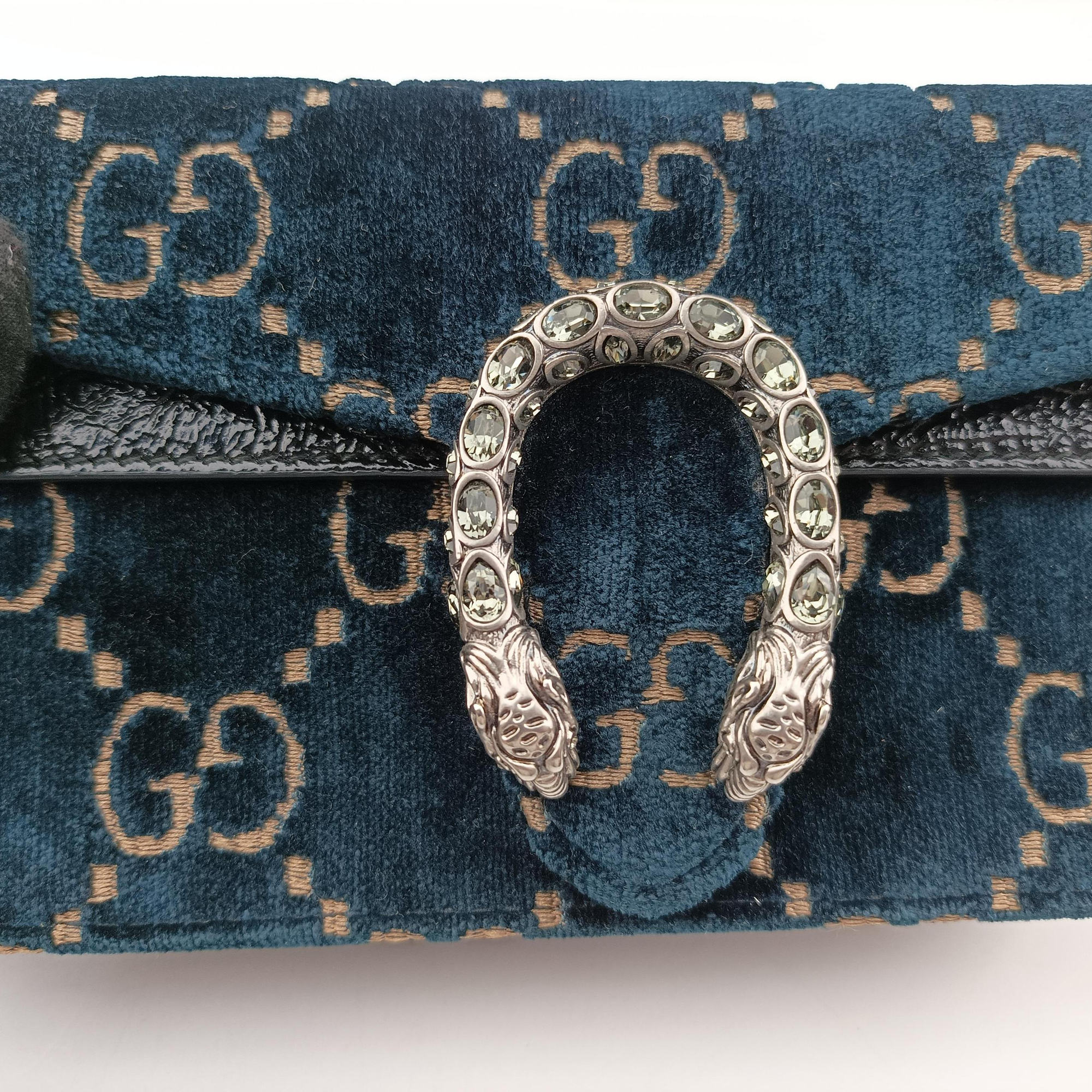 Pre-owned Gucci Dionysus Navy velour 476432 shoulderbag | stylenewstar