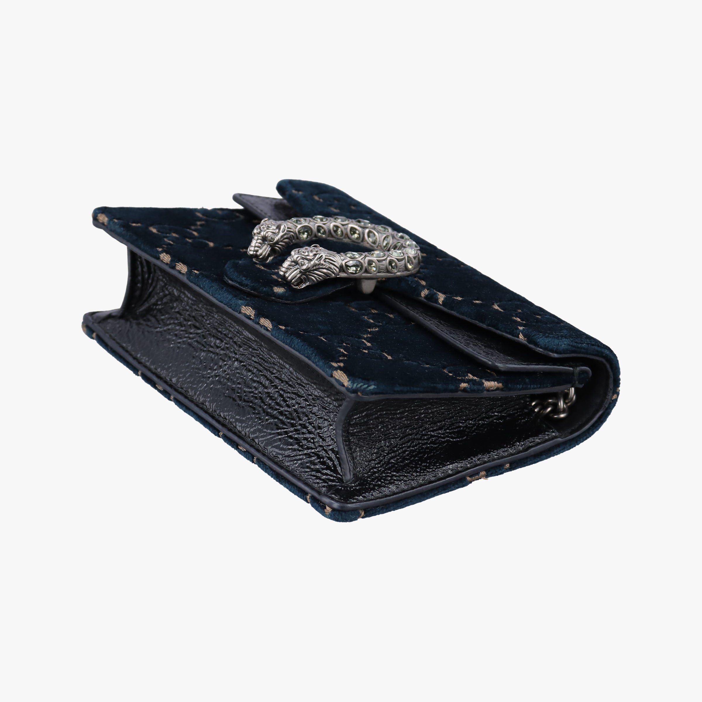 Pre-owned Gucci Dionysus Navy velour 476432 shoulderbag | stylenewstar