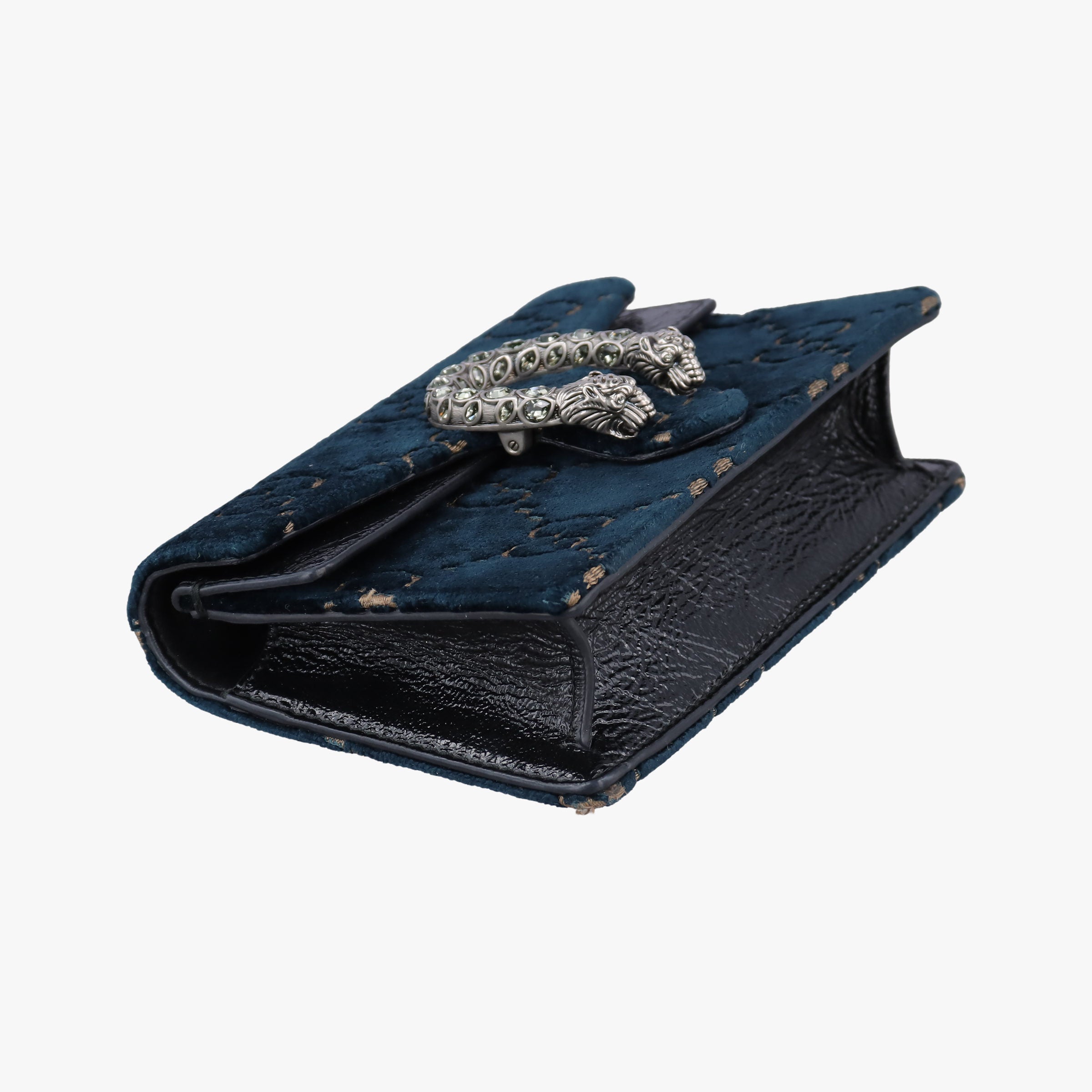 Pre-owned Gucci Dionysus Navy velour 476432 shoulderbag | stylenewstar