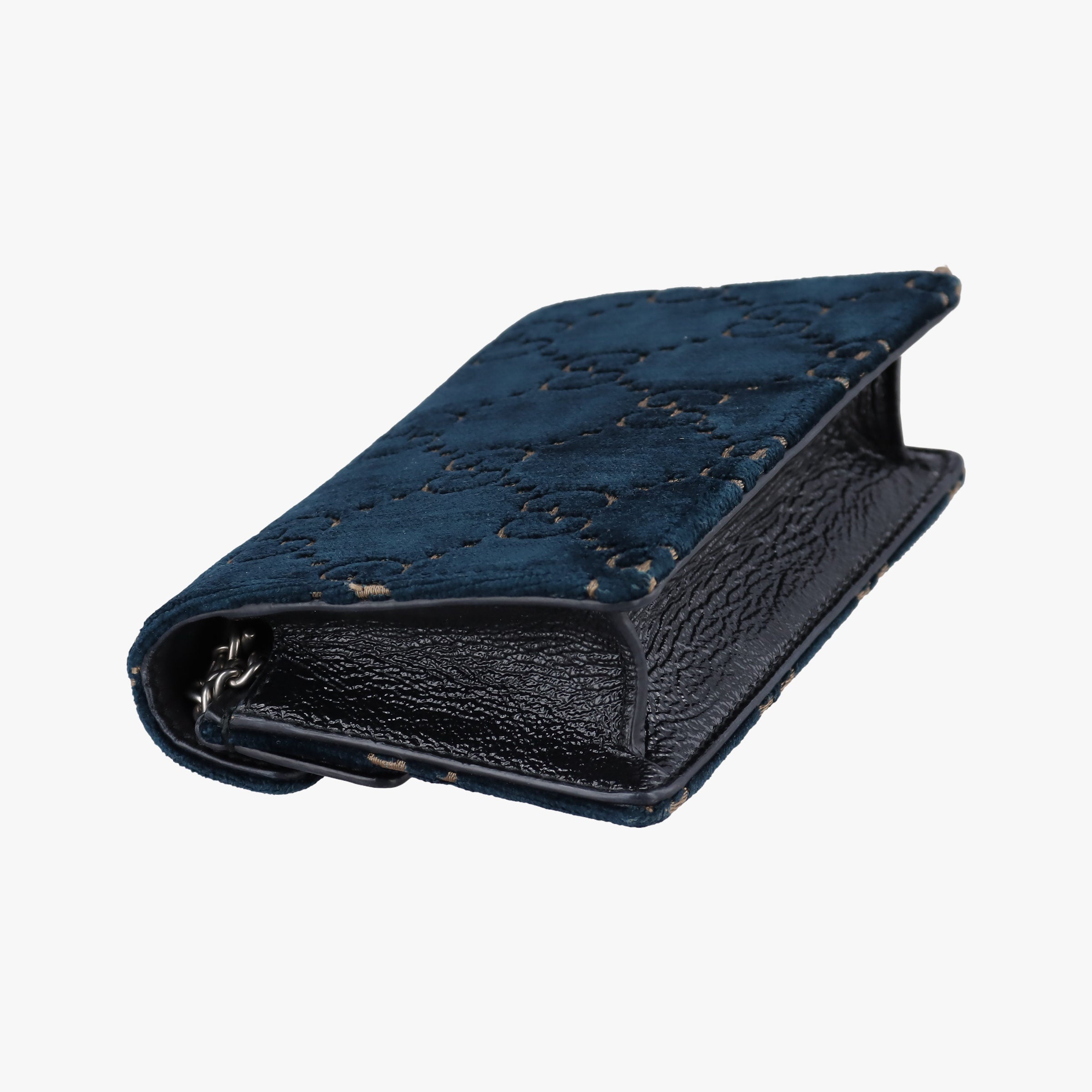 Pre-owned Gucci Dionysus Navy velour 476432 shoulderbag | stylenewstar