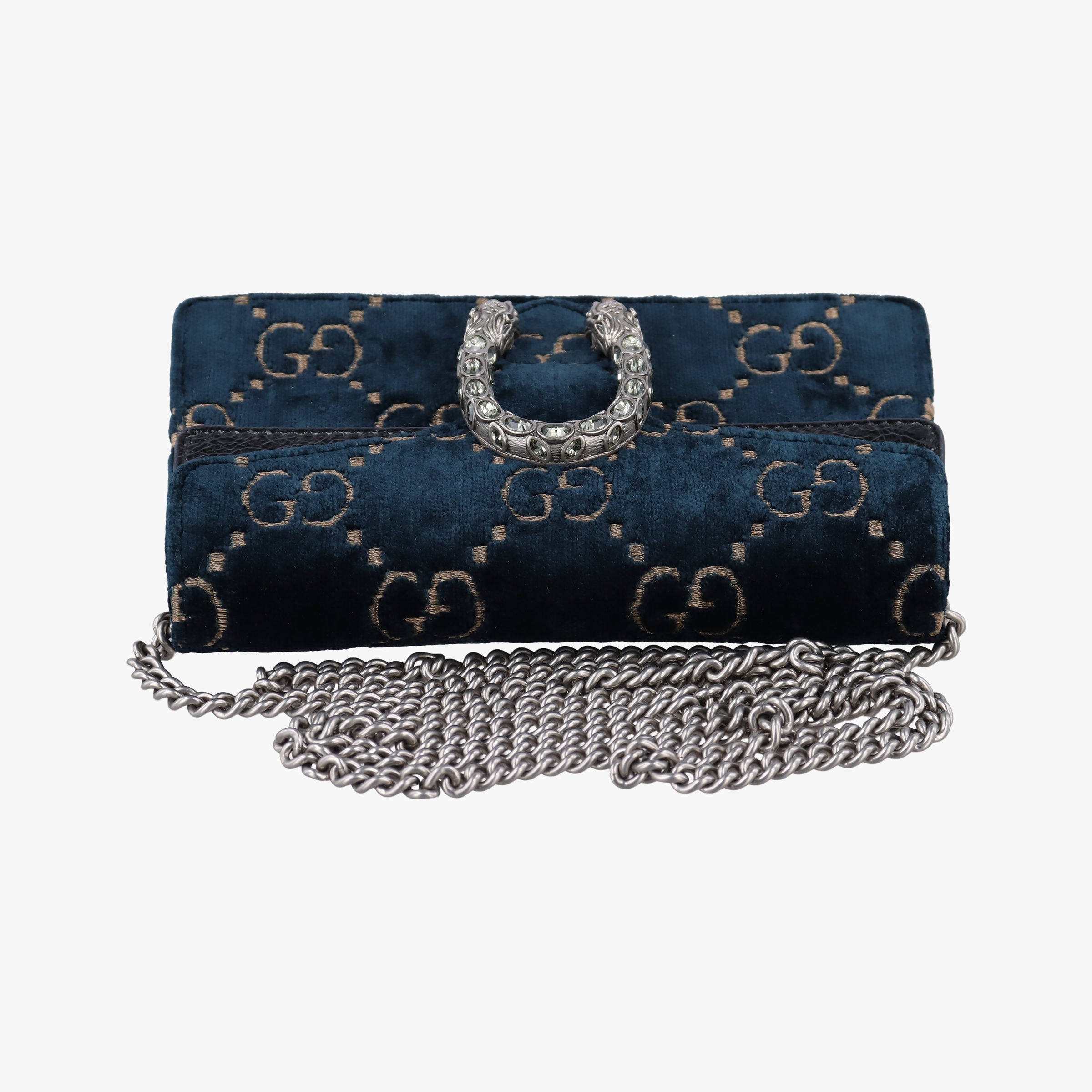 Pre-owned Gucci Dionysus Navy velour 476432 shoulderbag | stylenewstar