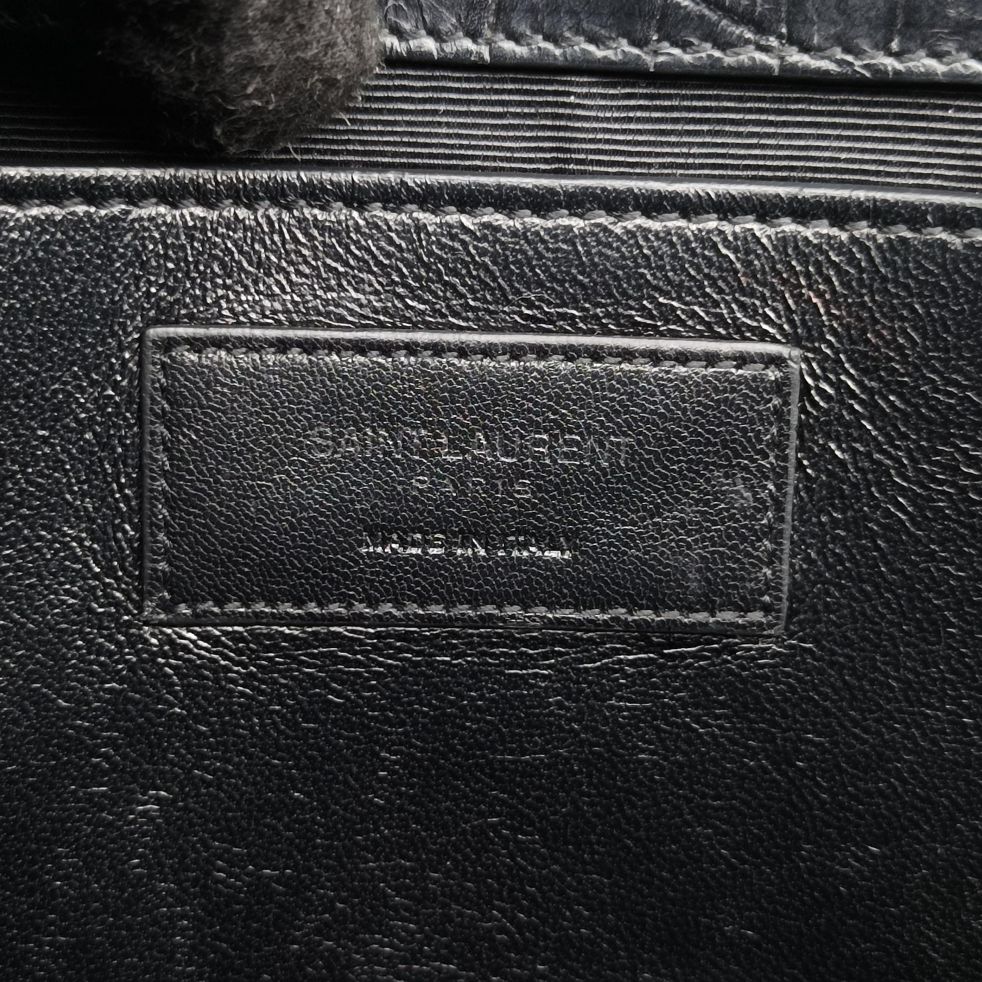 Pre-owned Yves Saint Laurent KATE Black Leather 446752 shoulderbag | stylenewstar