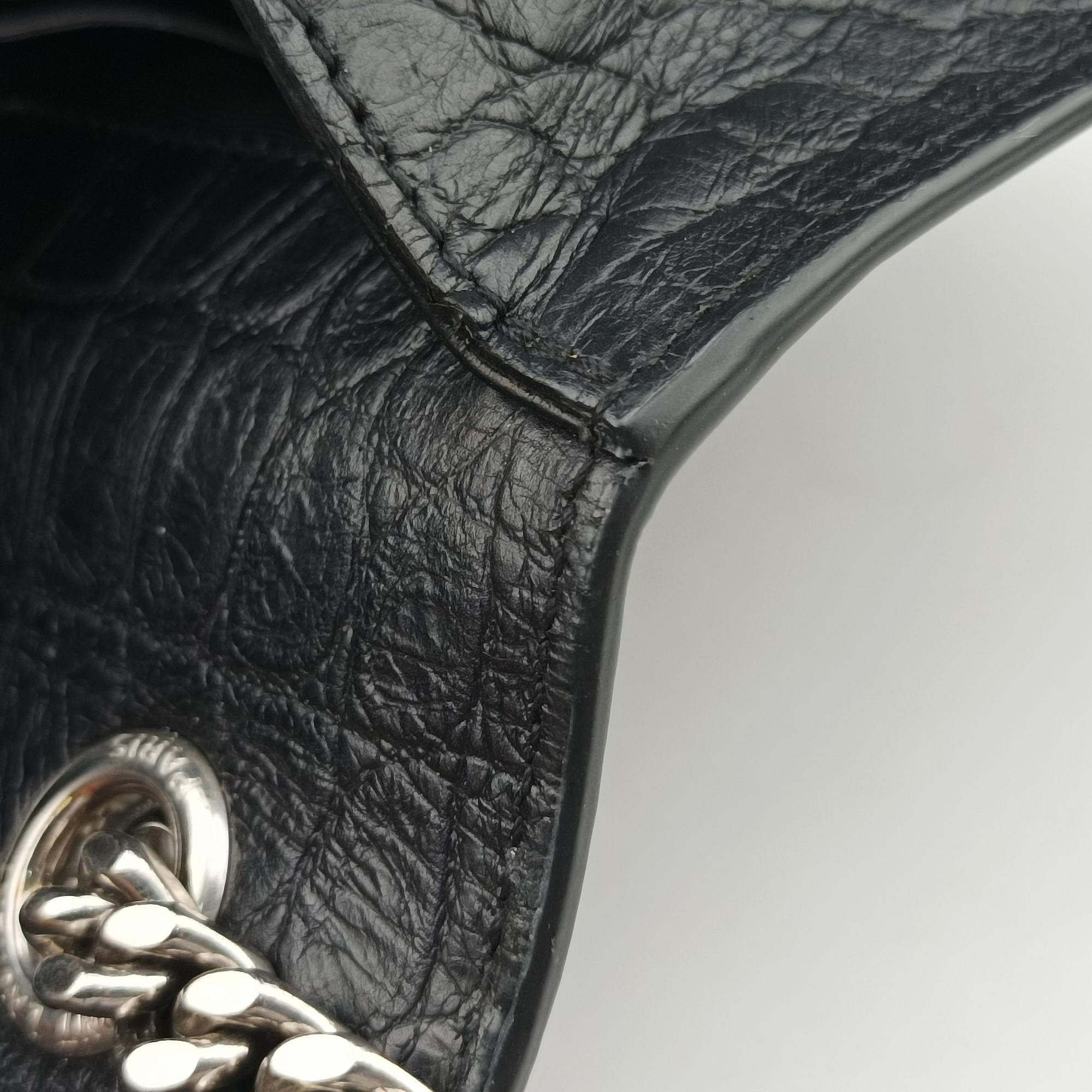 Pre-owned Yves Saint Laurent KATE Black Leather 446752 shoulderbag | stylenewstar