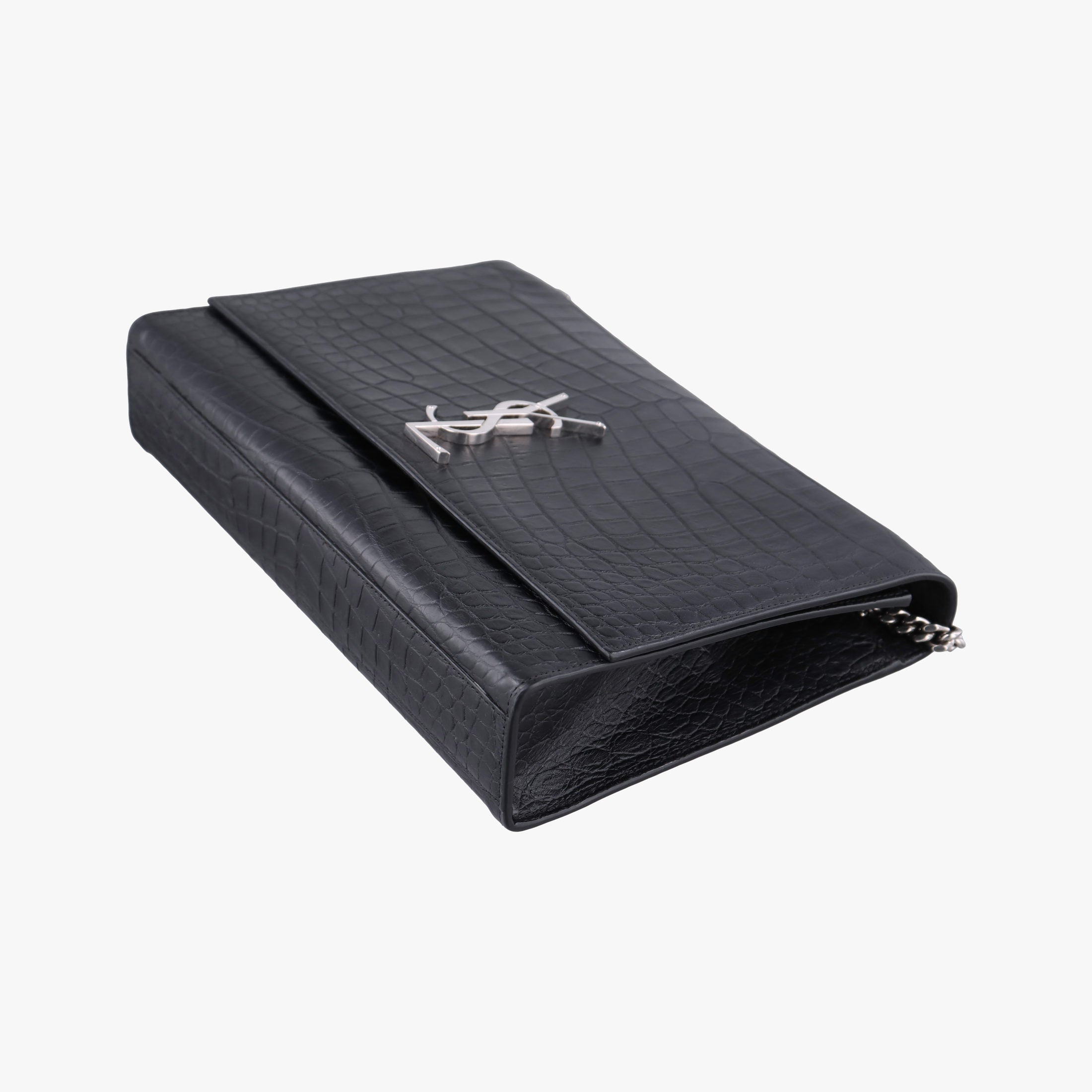 Pre-owned Yves Saint Laurent KATE Black Leather 446752 shoulderbag | stylenewstar