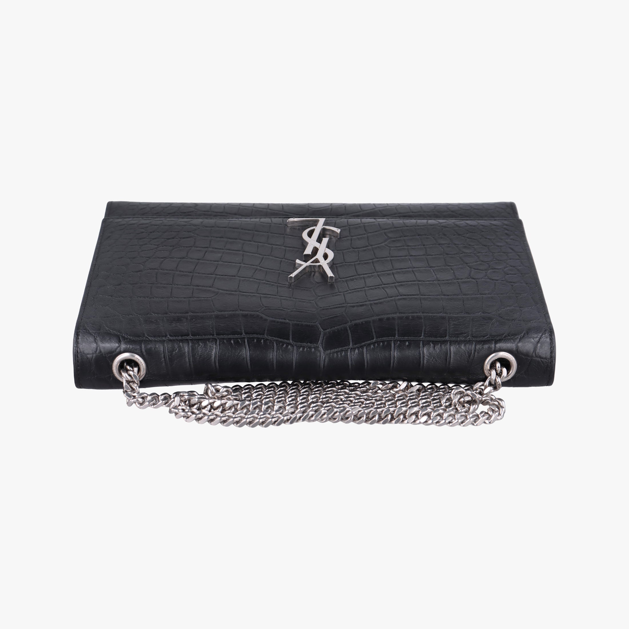 Pre-owned Yves Saint Laurent KATE Black Leather 446752 shoulderbag | stylenewstar