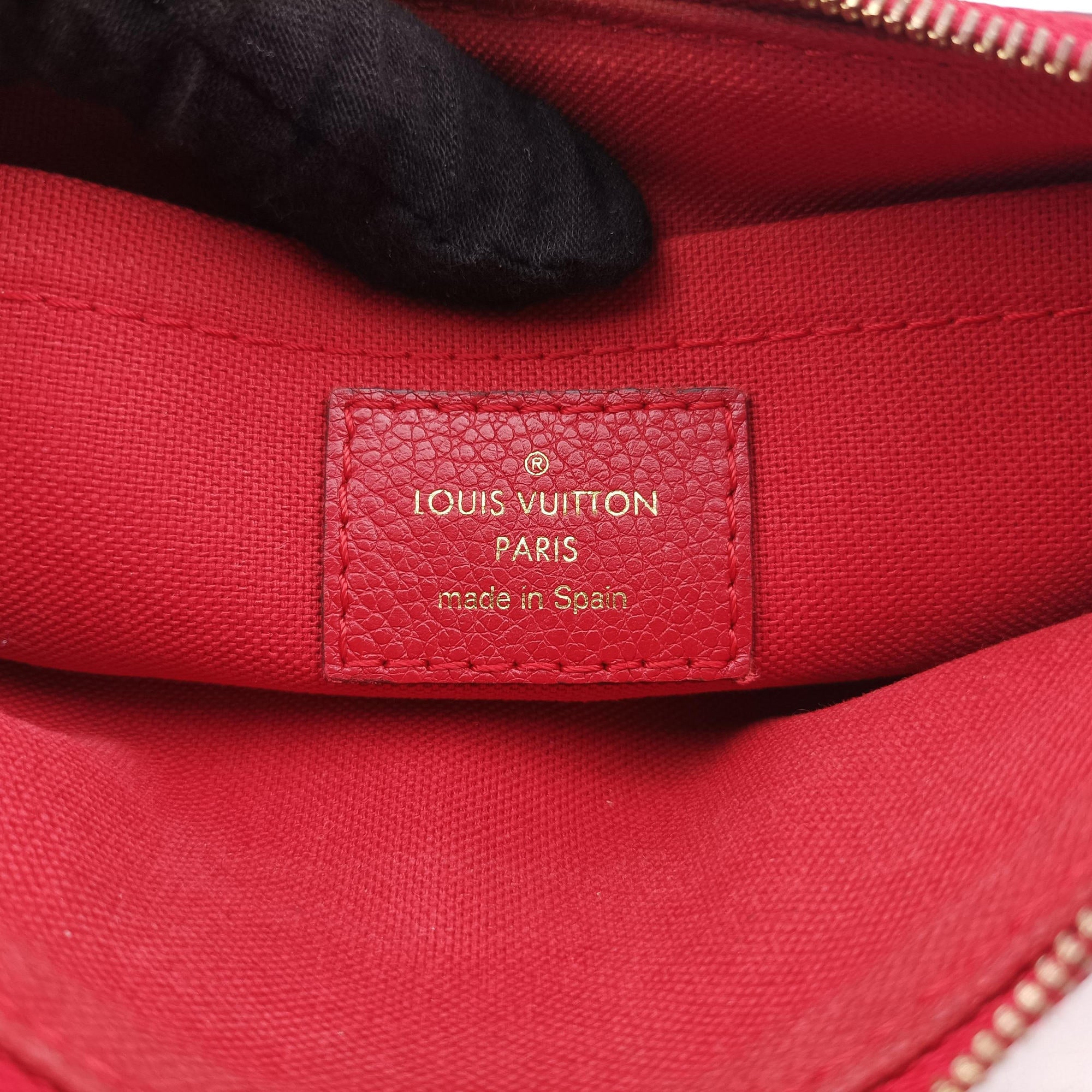 Pre-owned Louis Vuitton PALLAS Clutch brown×CERISE Monogram Canvas×calf leather M41638 shoulderbag | stylenewstar