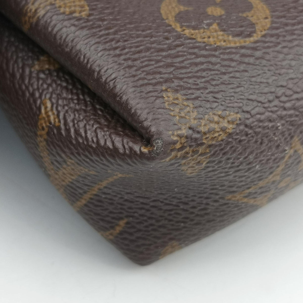 Pre-owned Louis Vuitton PALLAS Clutch brown×CERISE Monogram Canvas×calf leather M41638 shoulderbag | stylenewstar