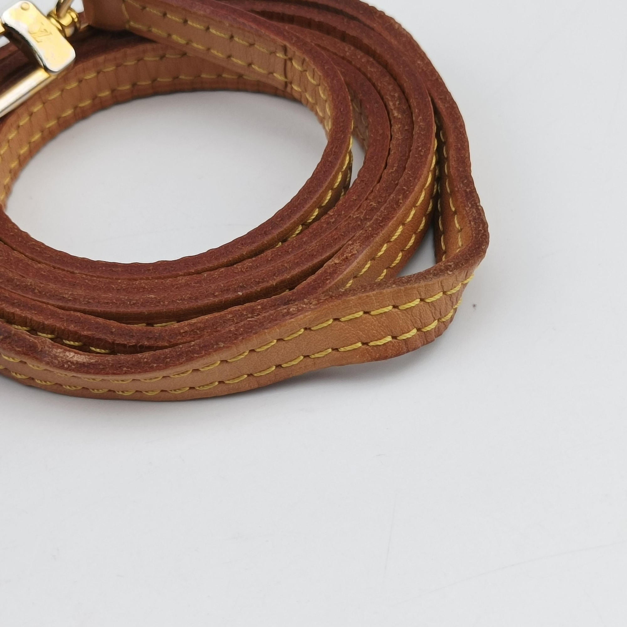 Pre-owned Louis Vuitton PALLAS Clutch brown×CERISE Monogram Canvas×calf leather M41638 shoulderbag | stylenewstar