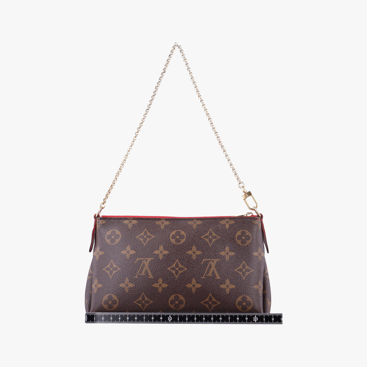 Pre-owned Louis Vuitton PALLAS Clutch brown×CERISE Monogram Canvas×calf leather M41638 shoulderbag | stylenewstar
