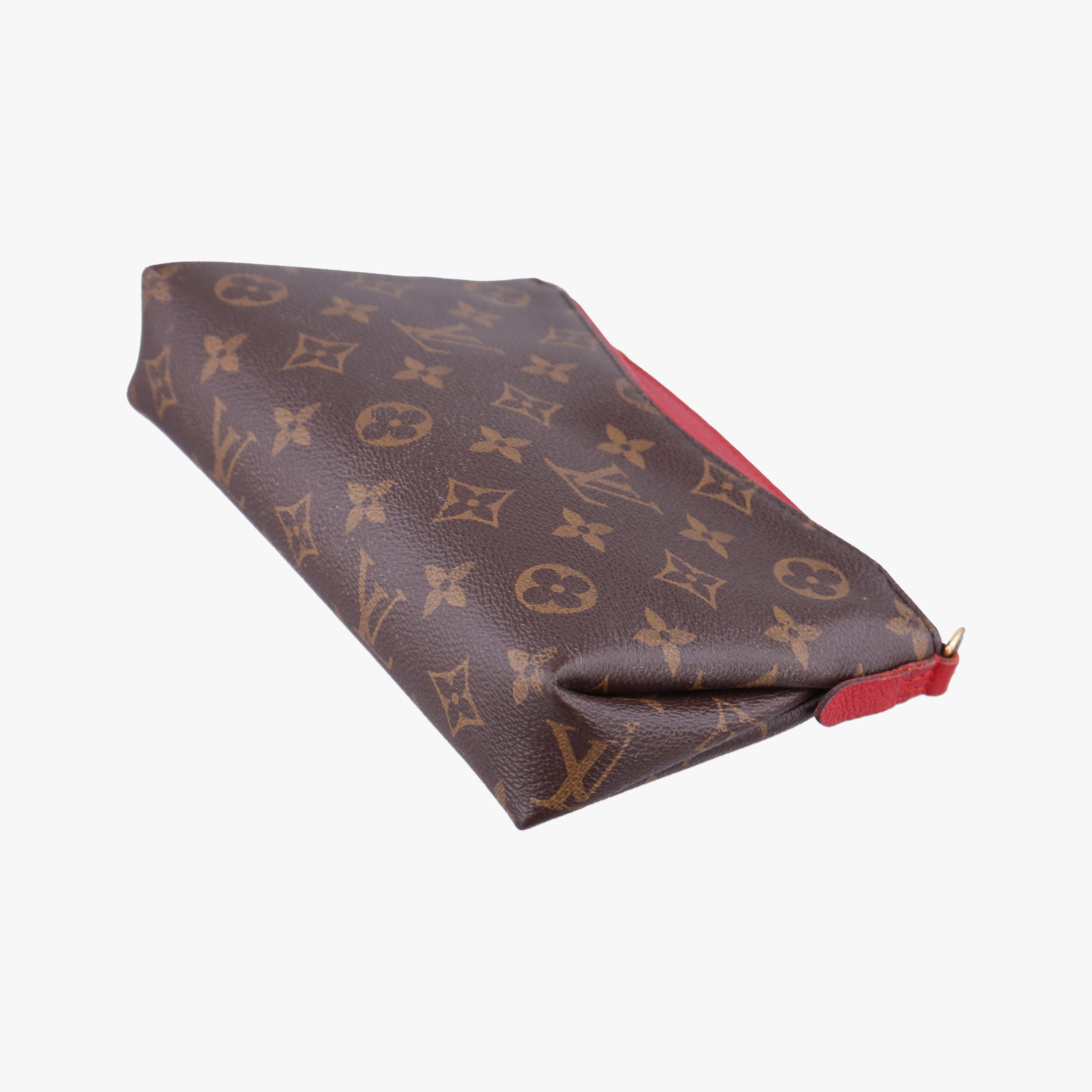 Pre-owned Louis Vuitton PALLAS Clutch brown×CERISE Monogram Canvas×calf leather M41638 shoulderbag | stylenewstar