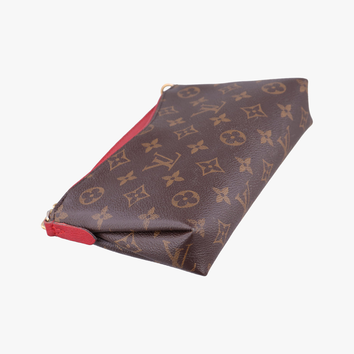 Pre-owned Louis Vuitton PALLAS Clutch brown×CERISE Monogram Canvas×calf leather M41638 shoulderbag | stylenewstar