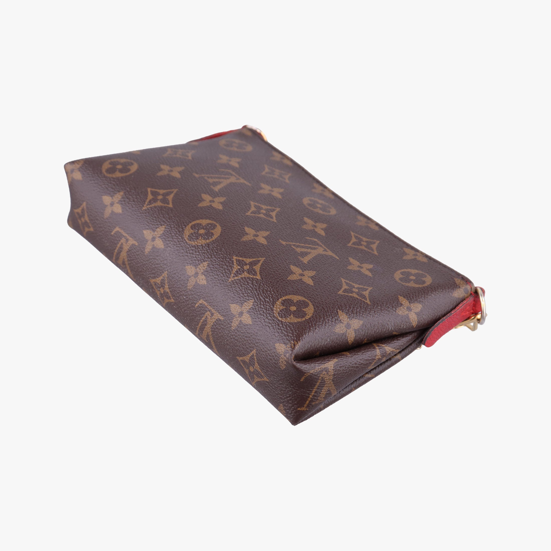 Pre-owned Louis Vuitton PALLAS Clutch brown×CERISE Monogram Canvas×calf leather M41638 shoulderbag | stylenewstar