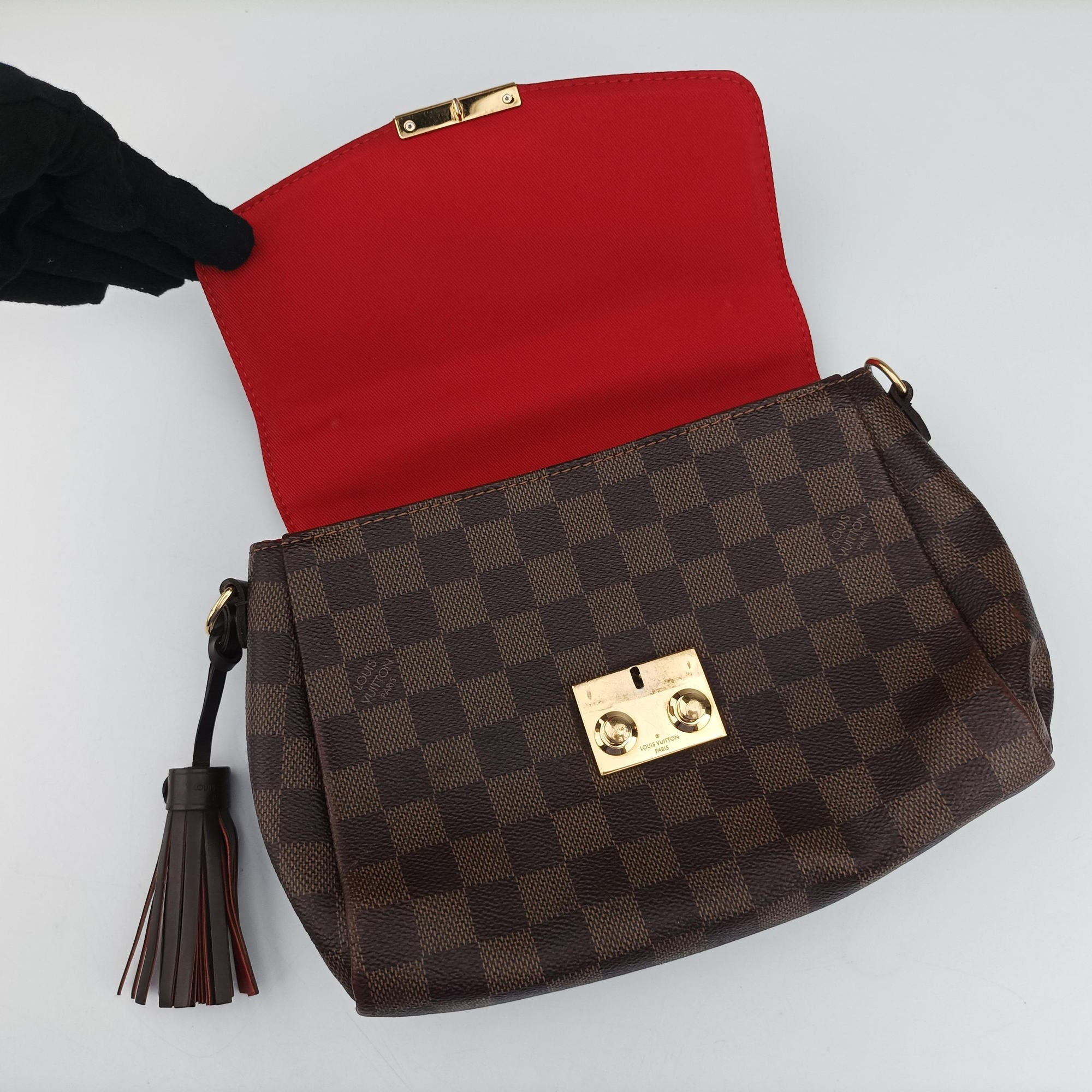 Pre-owned Louis Vuitton Croisette Ebene Monogram Canvas N53000 shoulderbag | stylenewstar