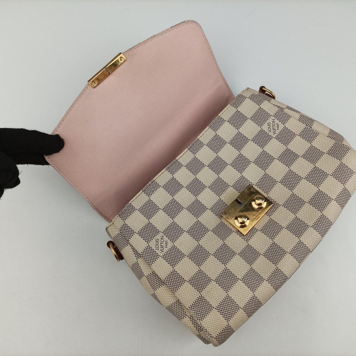 Pre-owned Louis Vuitton CROISETTE Azur Damier Canvas N41581 shoulderbag | stylenewstar