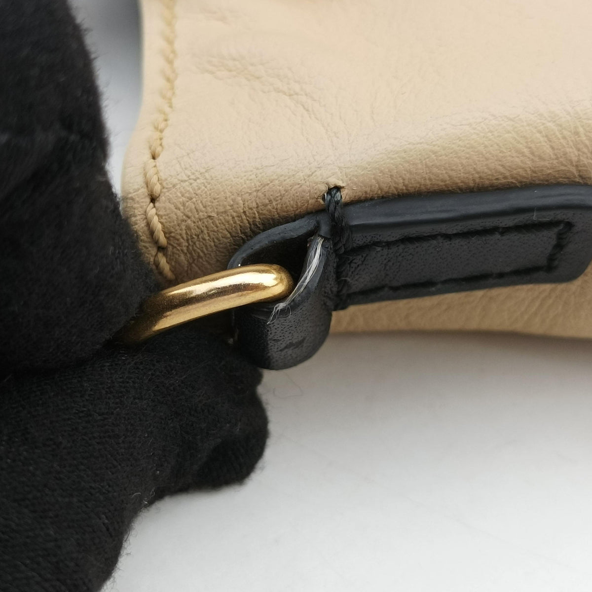Pre-owned Celine luggage nano shopper Ivory×black×brown Canvas×leather  shoulderbag | stylenewstar