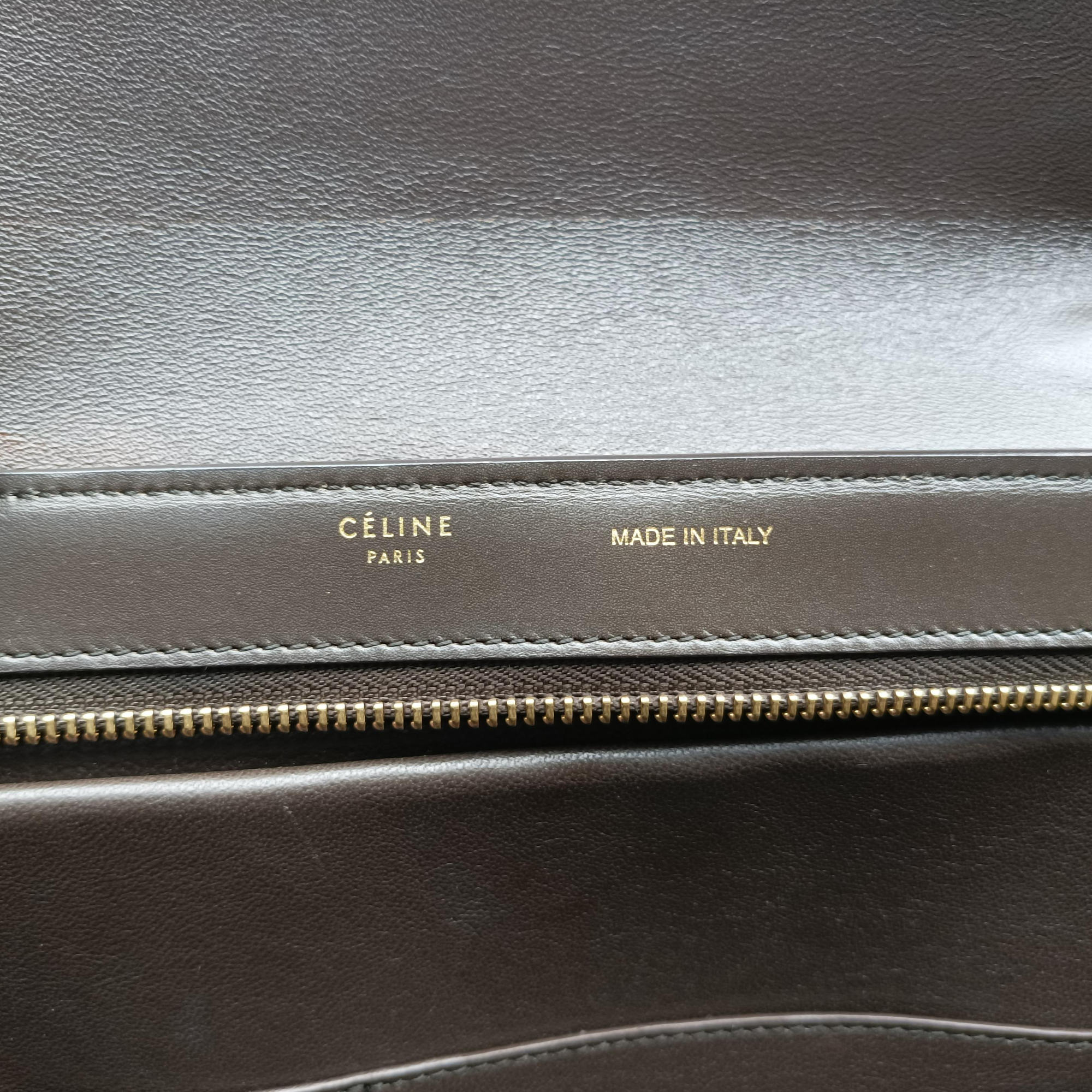 Pre-owned Celine Trapeze Green × Brown × Orange leather  shoulderbag | stylenewstar