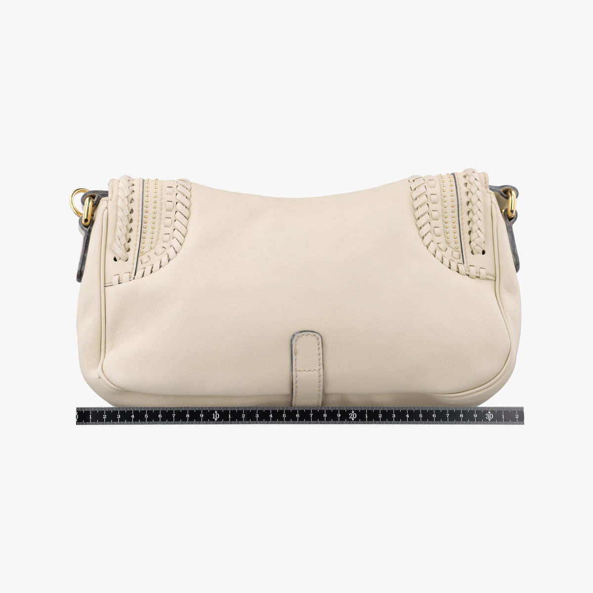 Secondhand Gucci Tassel Handmade Medium Flap White Leather 263954 shoulderbag | stylenewstar