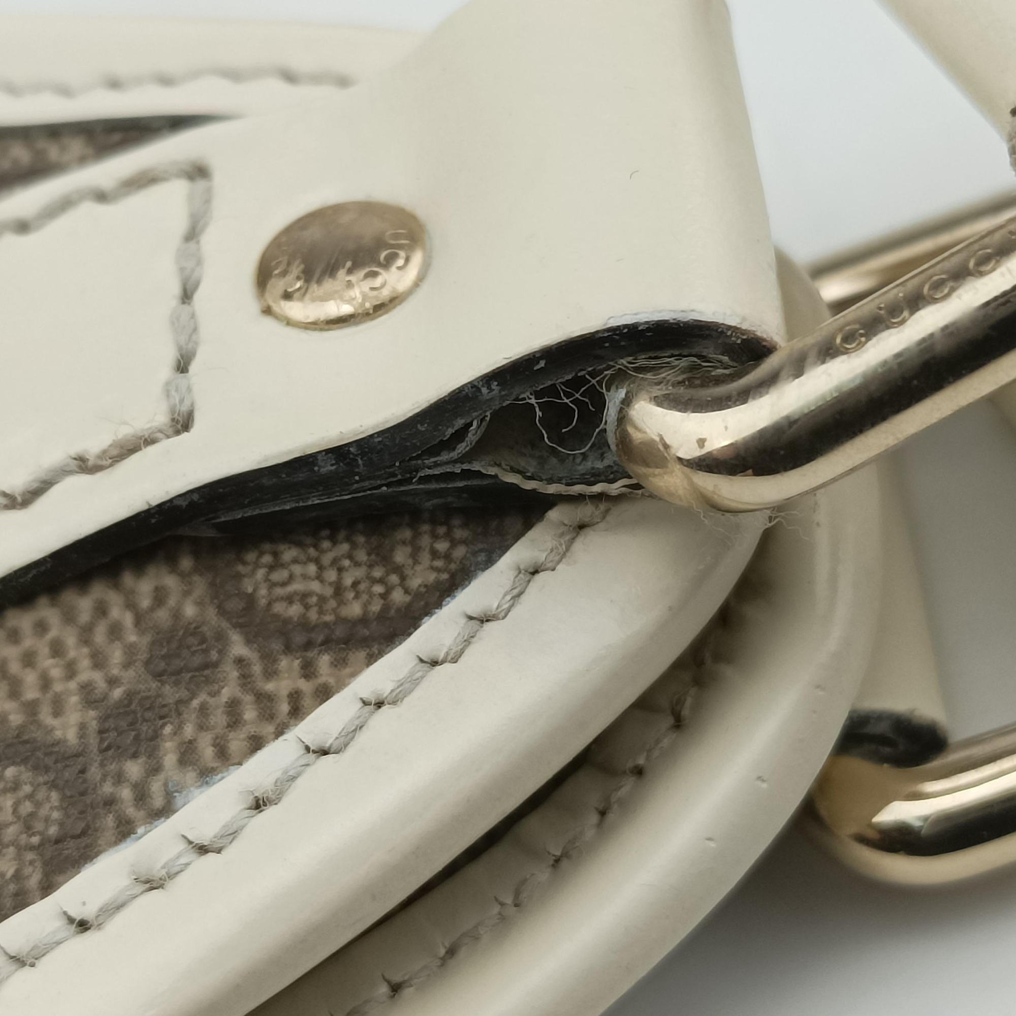 Pre-owned Gucci New Jackie Brown×White PVC coated canvas×Leather 203494 handbag | stylenewstar