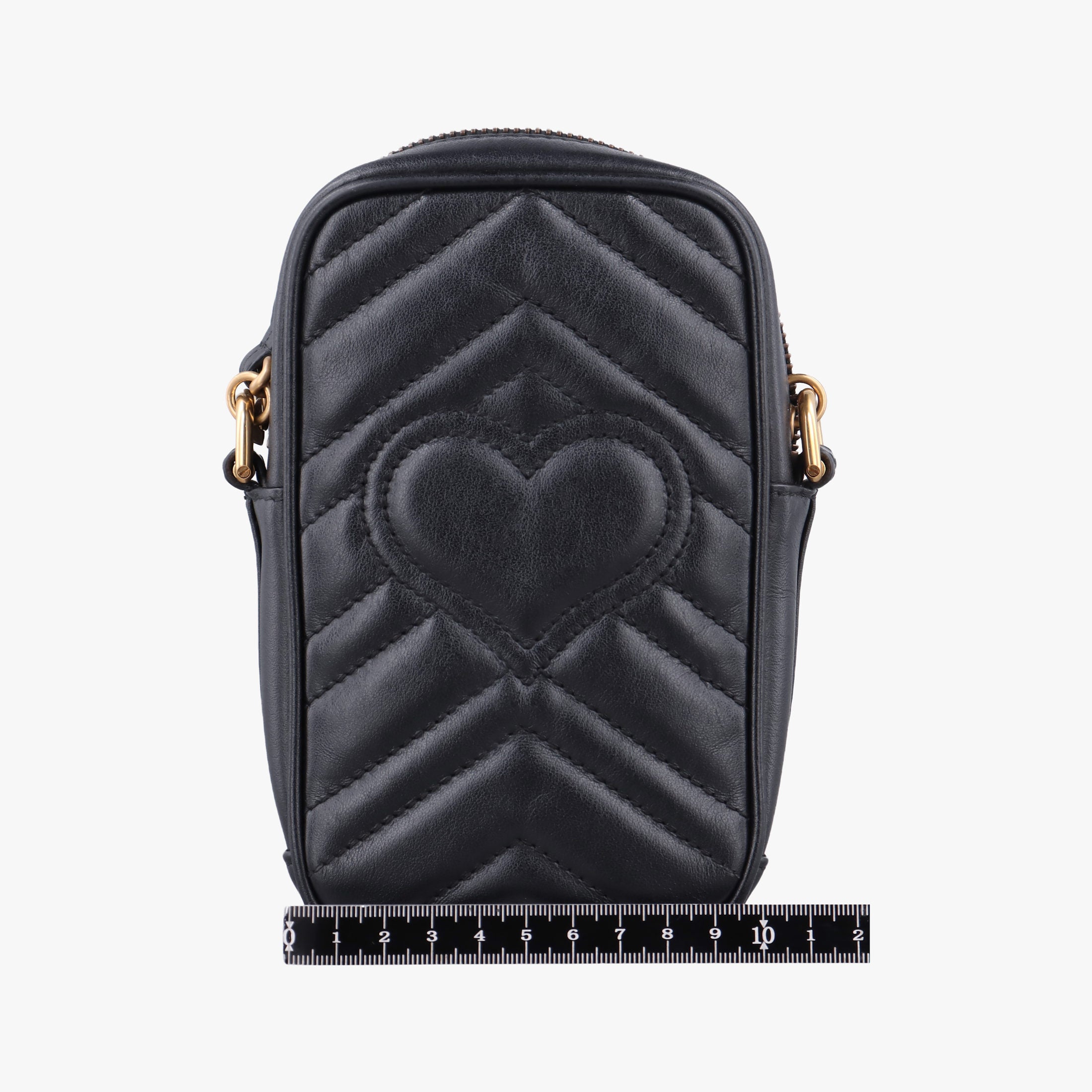Pre-owned Gucci GG Marmont Black Leather 598597 shoulderbag | stylenewstar