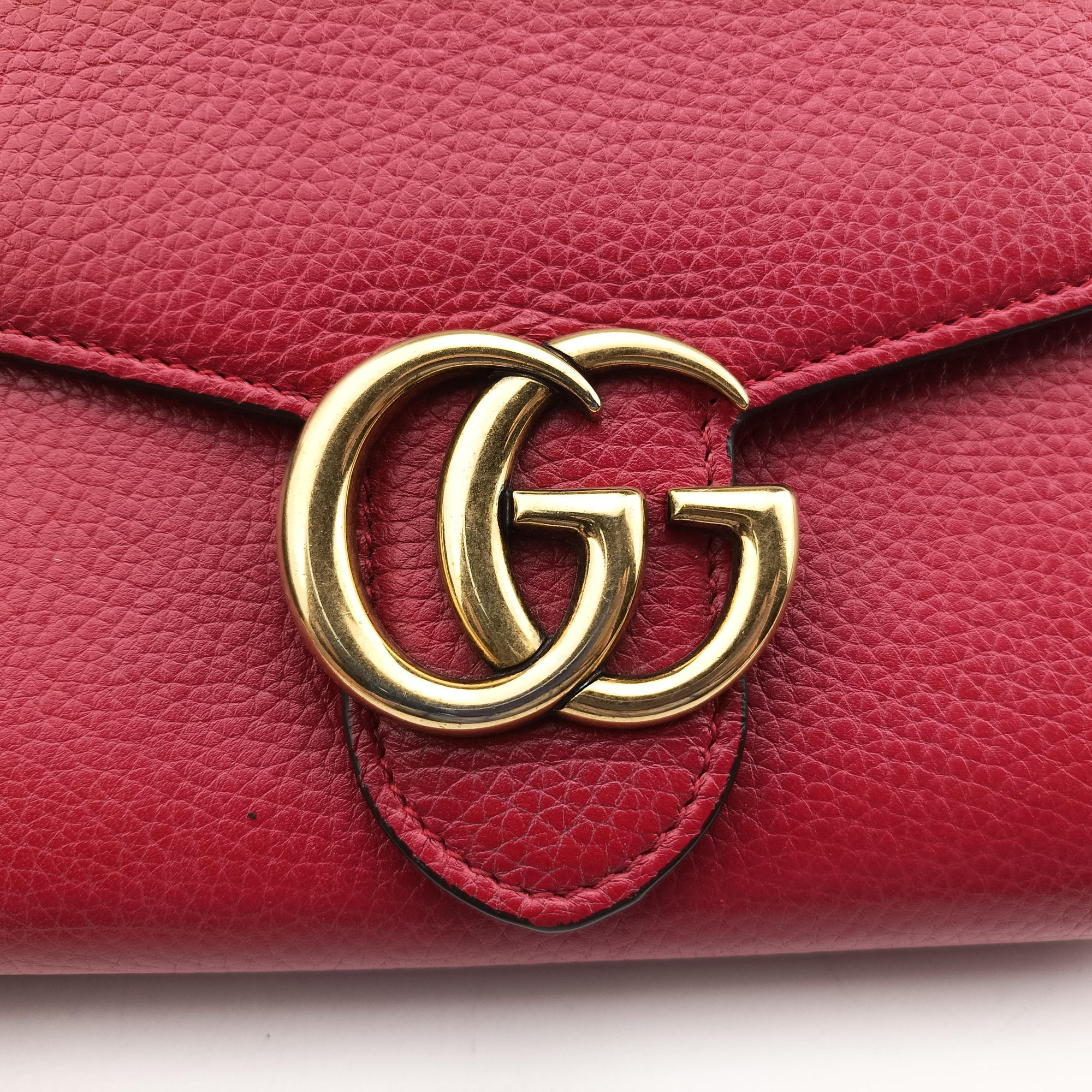 Vintage Gucci GG Marmont Red Leather 401232 shoulderbag | stylenewstar