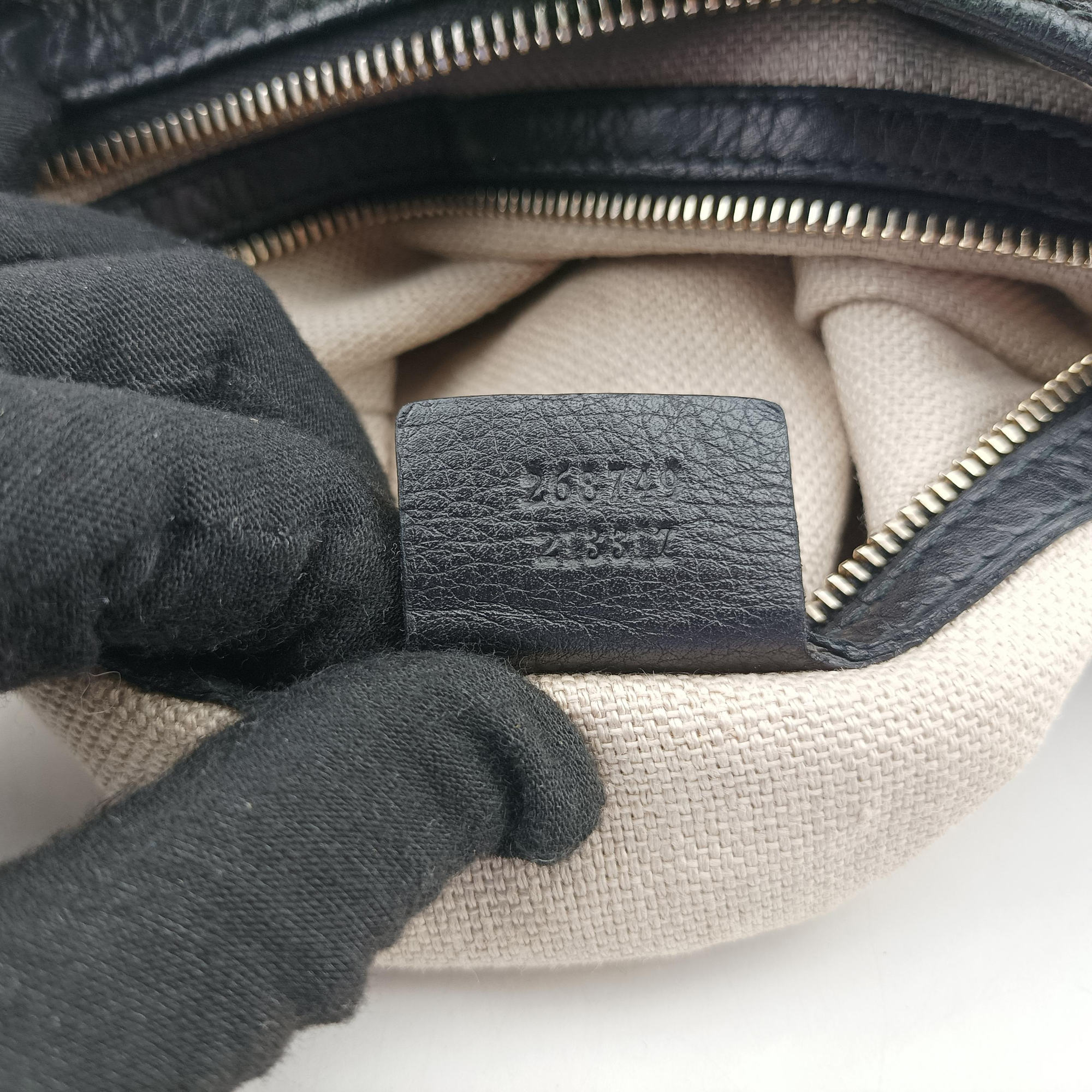 Pre-owned Gucci Greenwich hobo Black Leather 268749 shoulderbag | stylenewstar